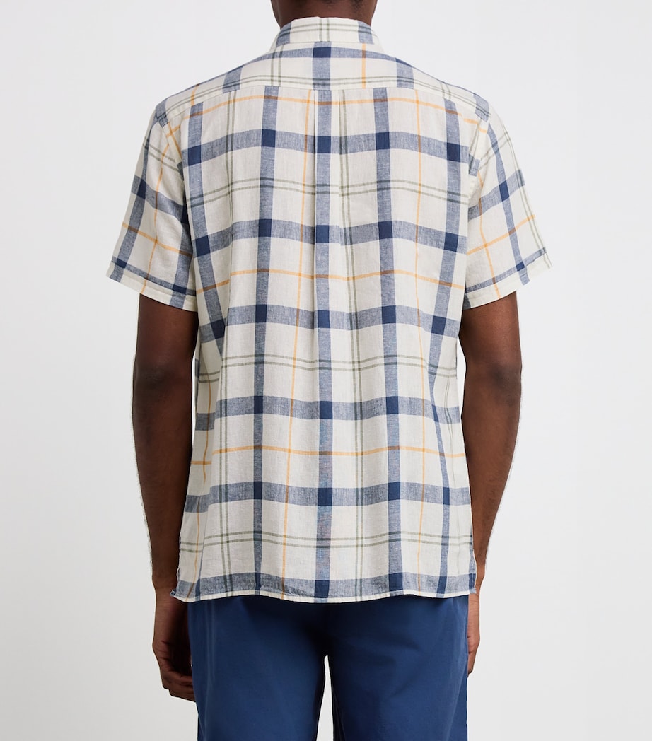 Linen-Blend Croft Shirt SEA HAZE TARTAN Image 4