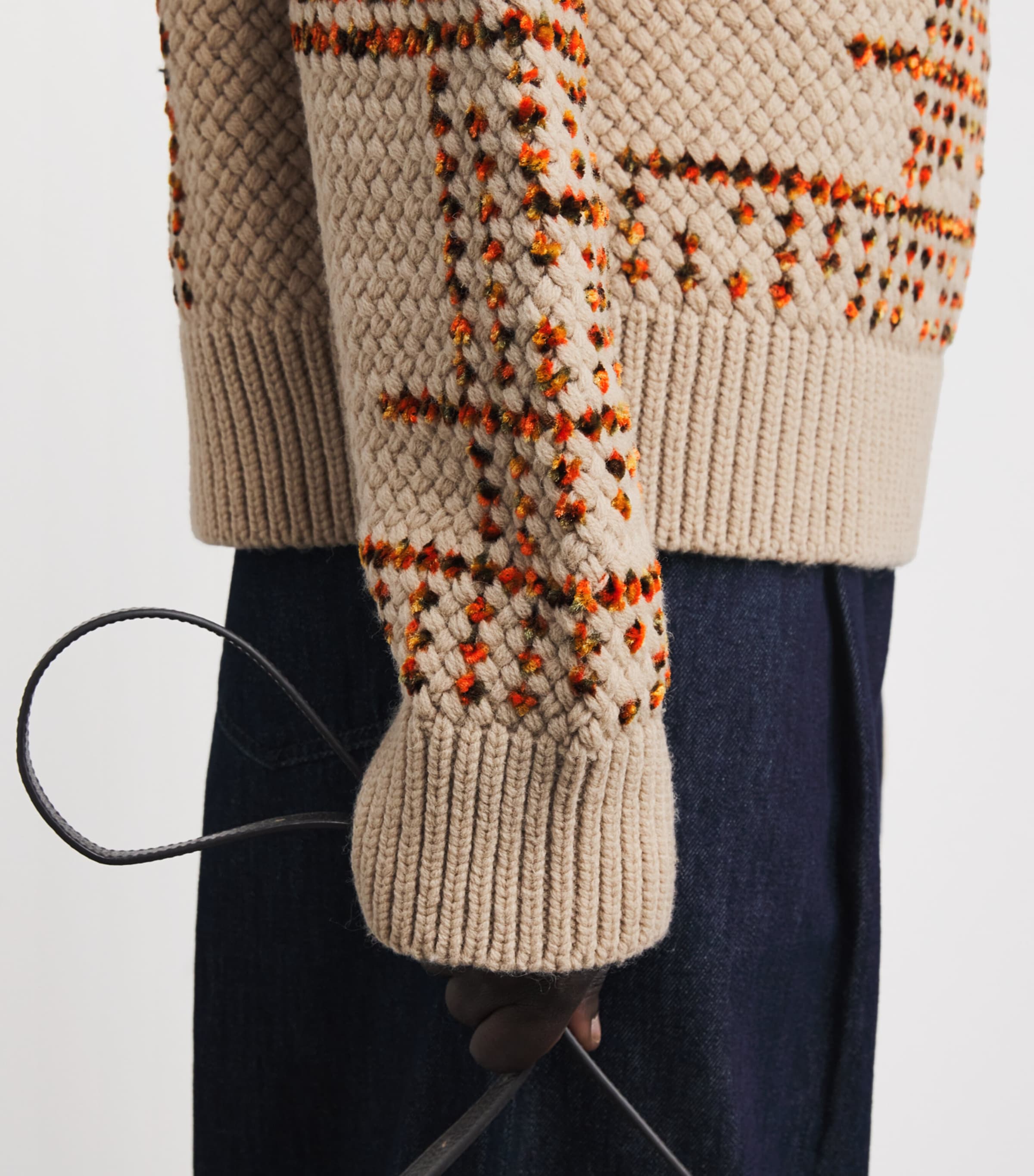 Wool-Blend Digital Jacquard Sweater BEIGE Image 6