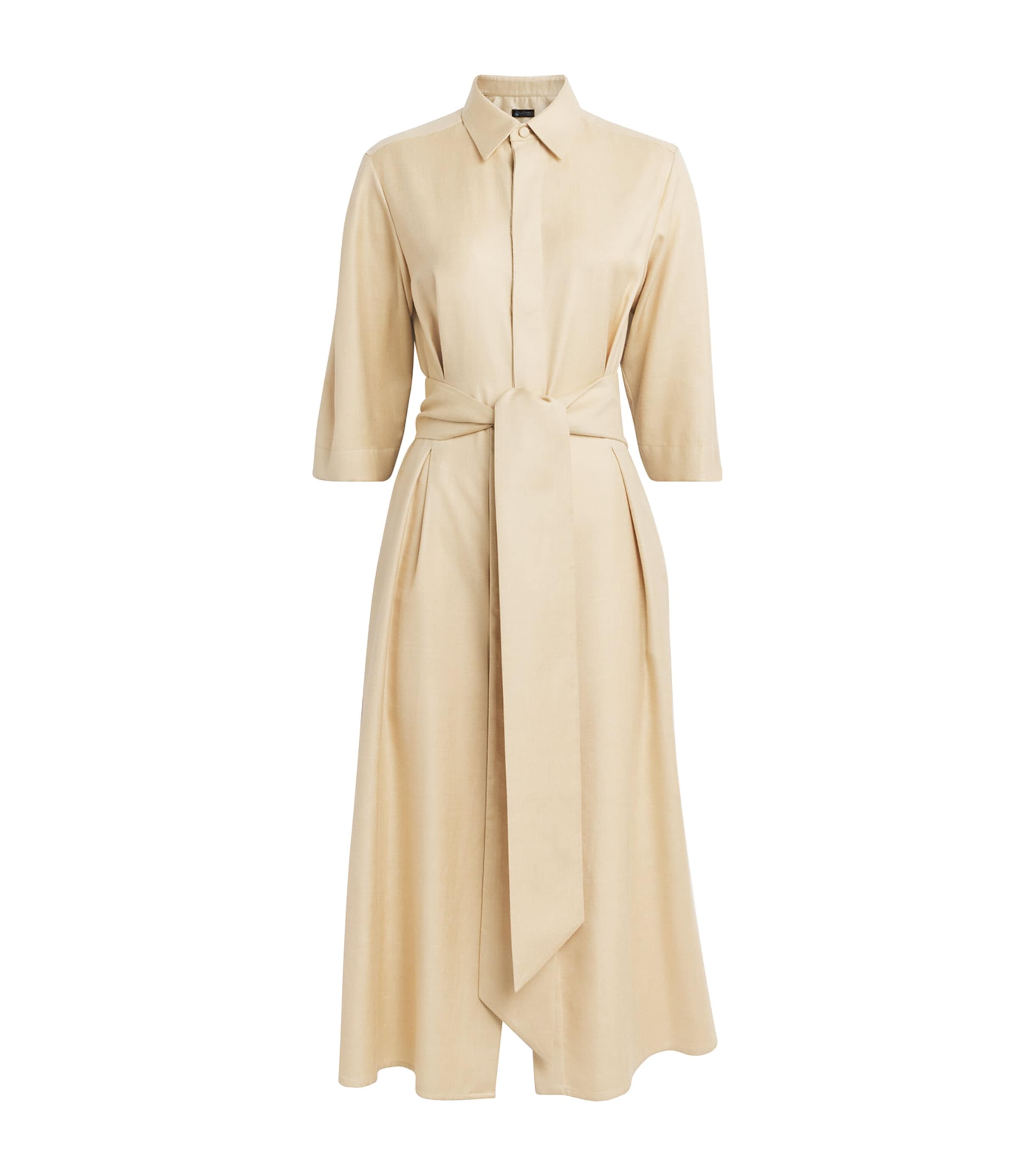 Colombo Womens Cashmere-Silk-Linen Midi Dress Yellow Image 1