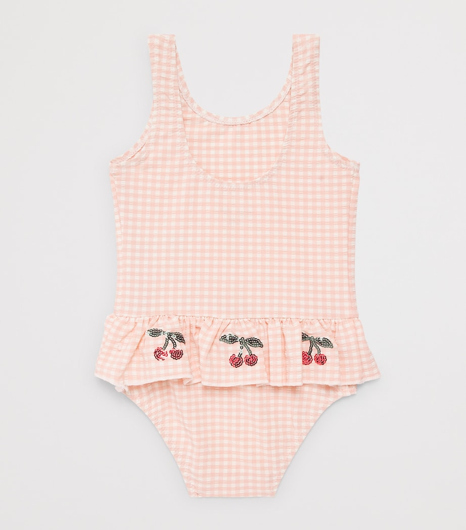 KONGES SLOJD Check Etta Swimsuit (6 Months-10 Years) Mellow Rose Image 2