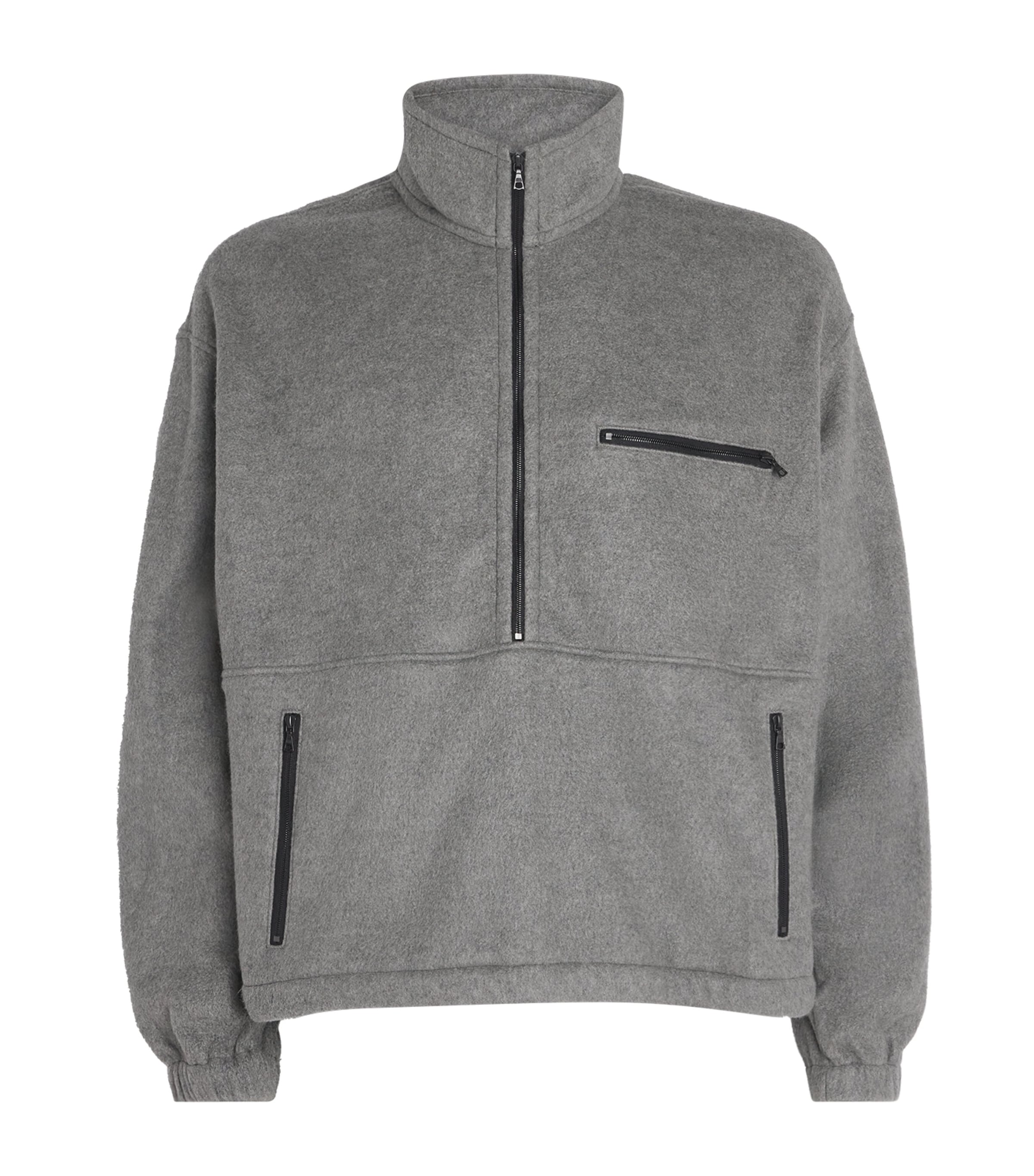 Silk Fleece Half-Zip Sweatshirt TOP GRAY Image 1