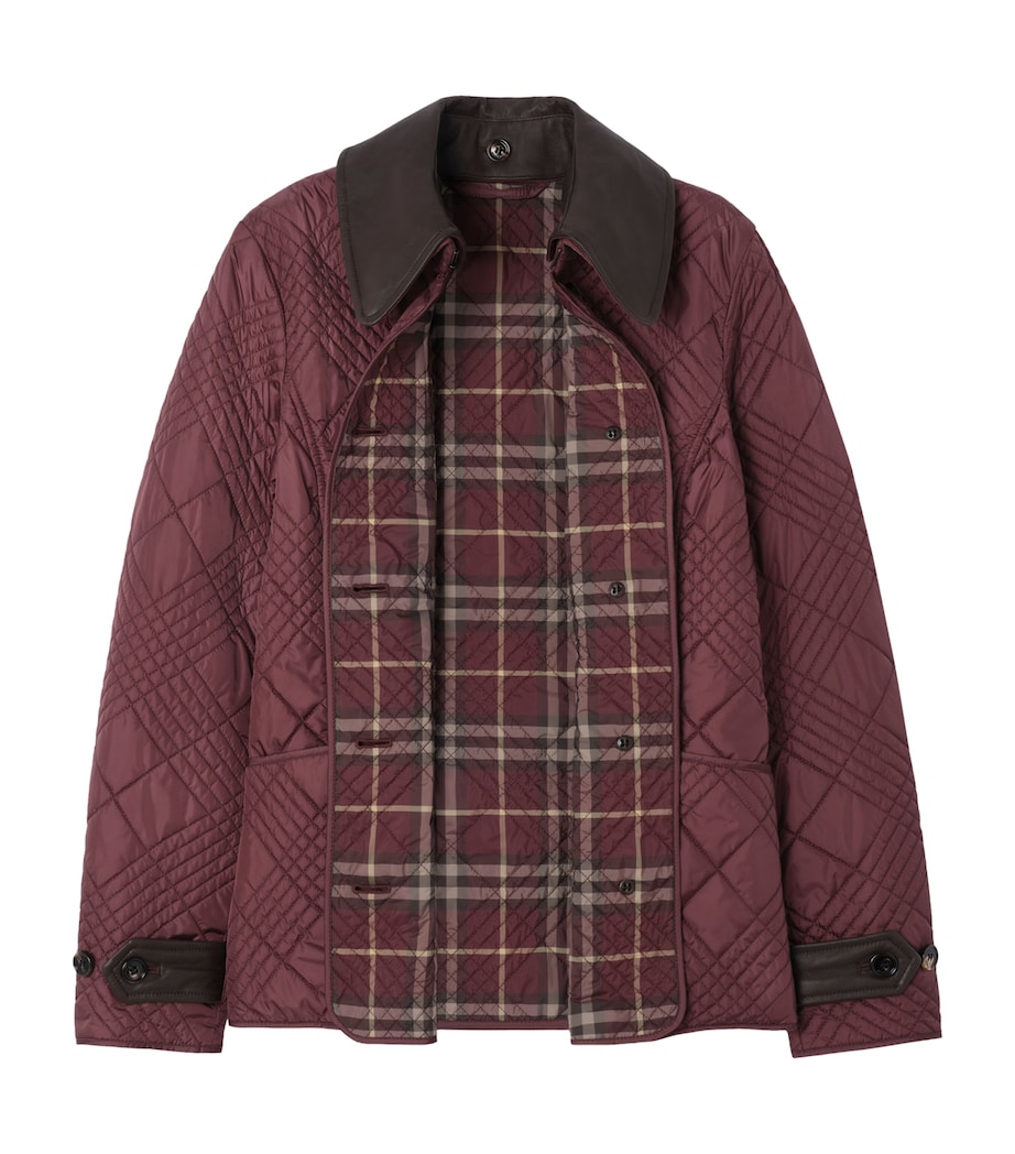 Burberry Womens Quilted Fernleigh Jacket Vineyard Red Image 5