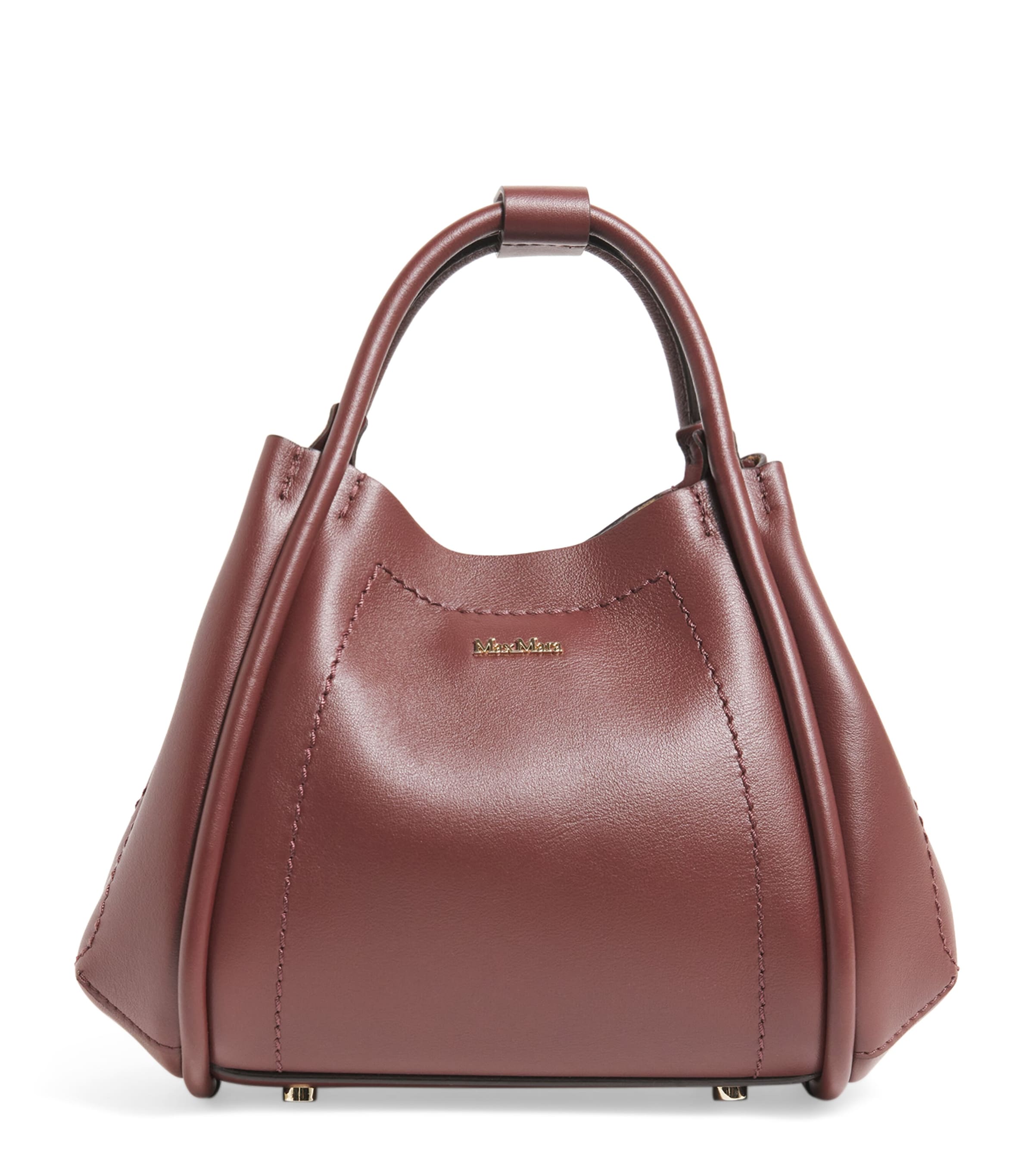 Max Mara Extra-small Leather Marine Top-handle Bag In Red