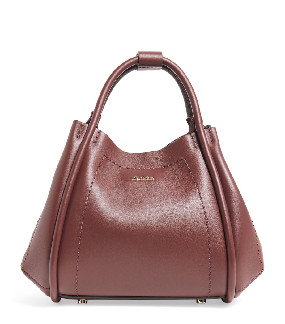 Extra-Small Leather Marine Top-Handle Bag BORDEAUX Image 1