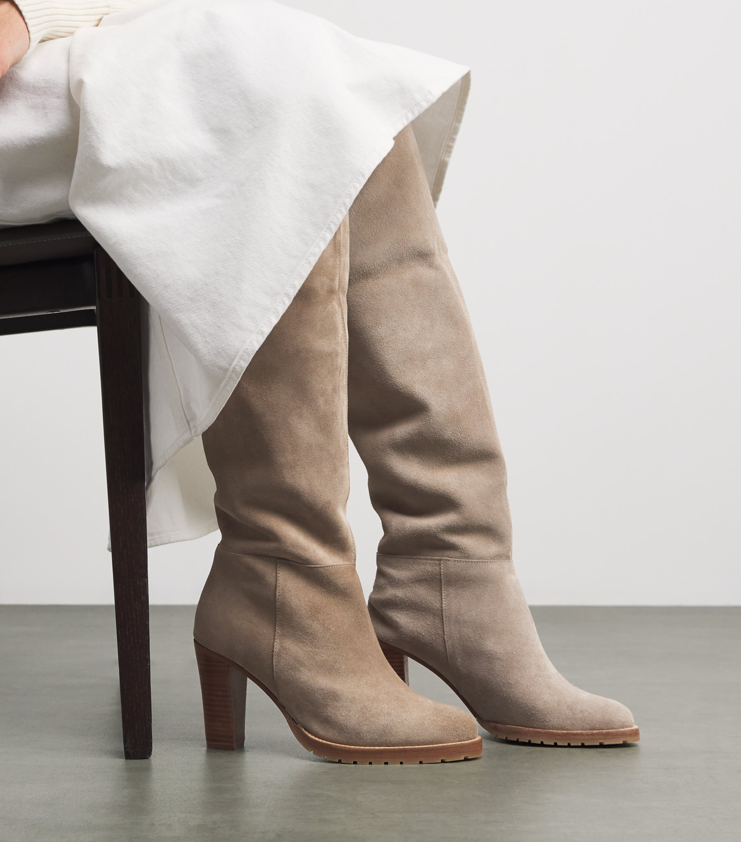 Merino Shearling Knee-High Boots 85 A2192 Image 2