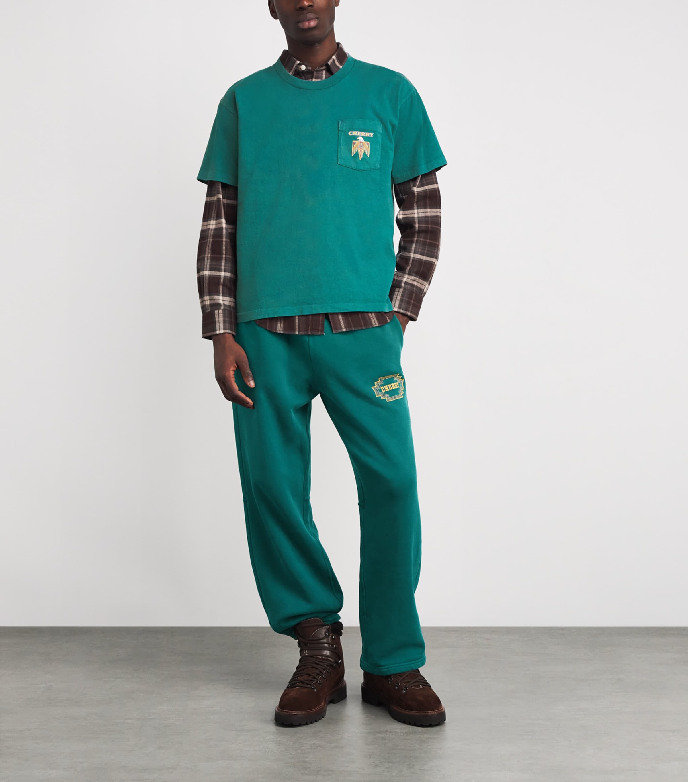 Cotton Mojave Desert Print T-Shirt TEAL Image 2