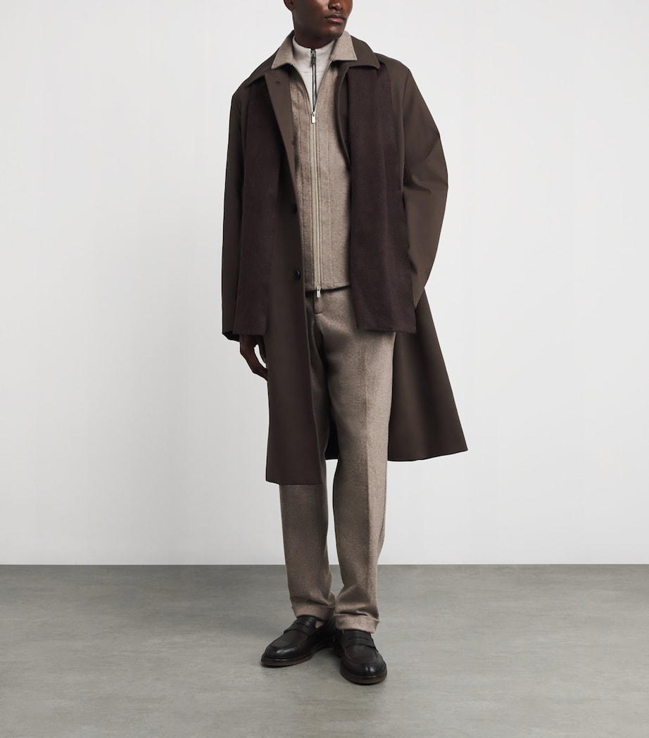 Cashmere 2-Way Zip Jacket 06 - BEIGE Image 2