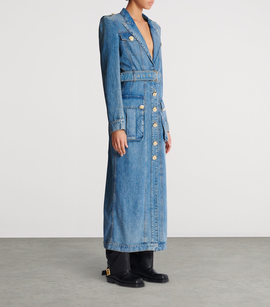 Denim Belted Maxi Dress 6AW BLEU JEAN Image 4