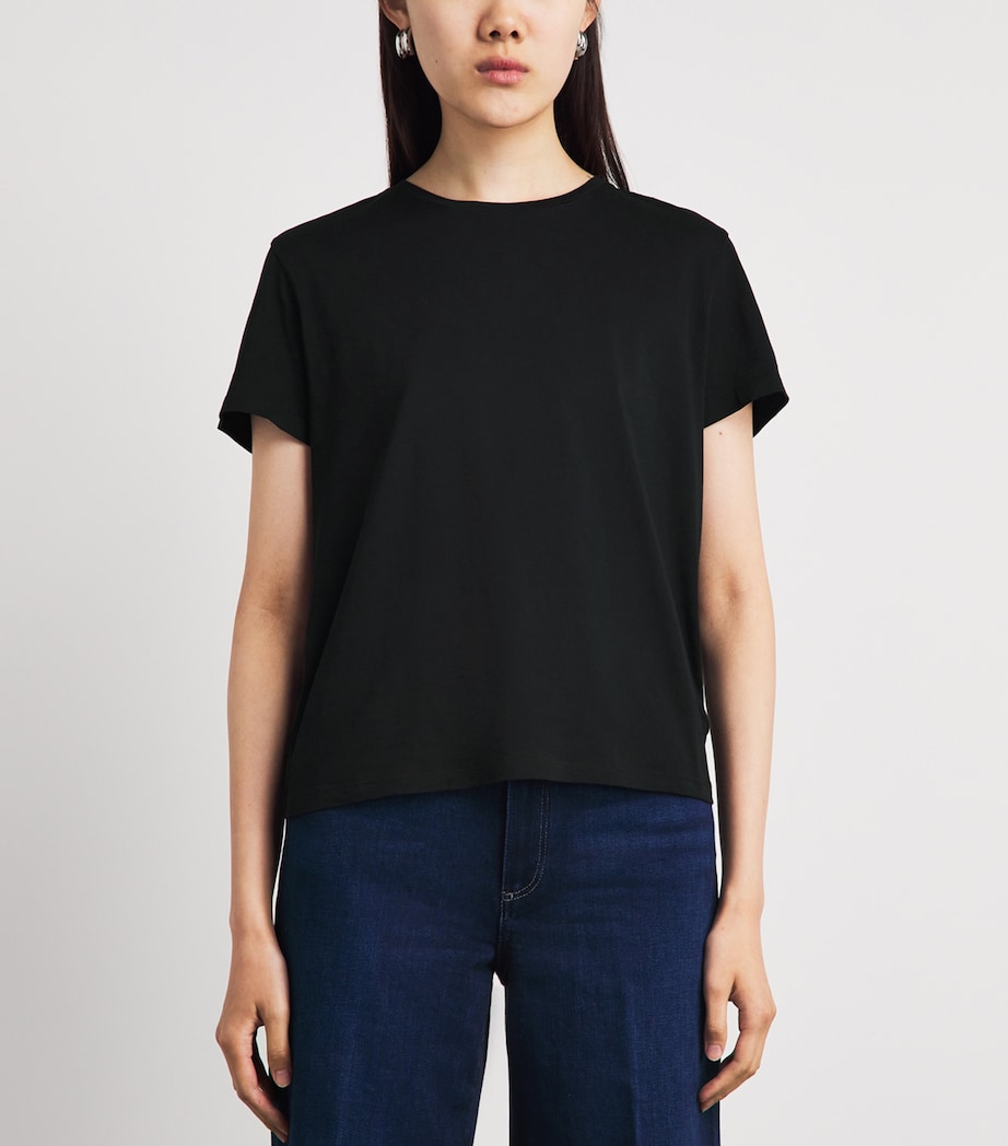 PAIGE Womens Cotton Haven T-Shirt Black Image 4