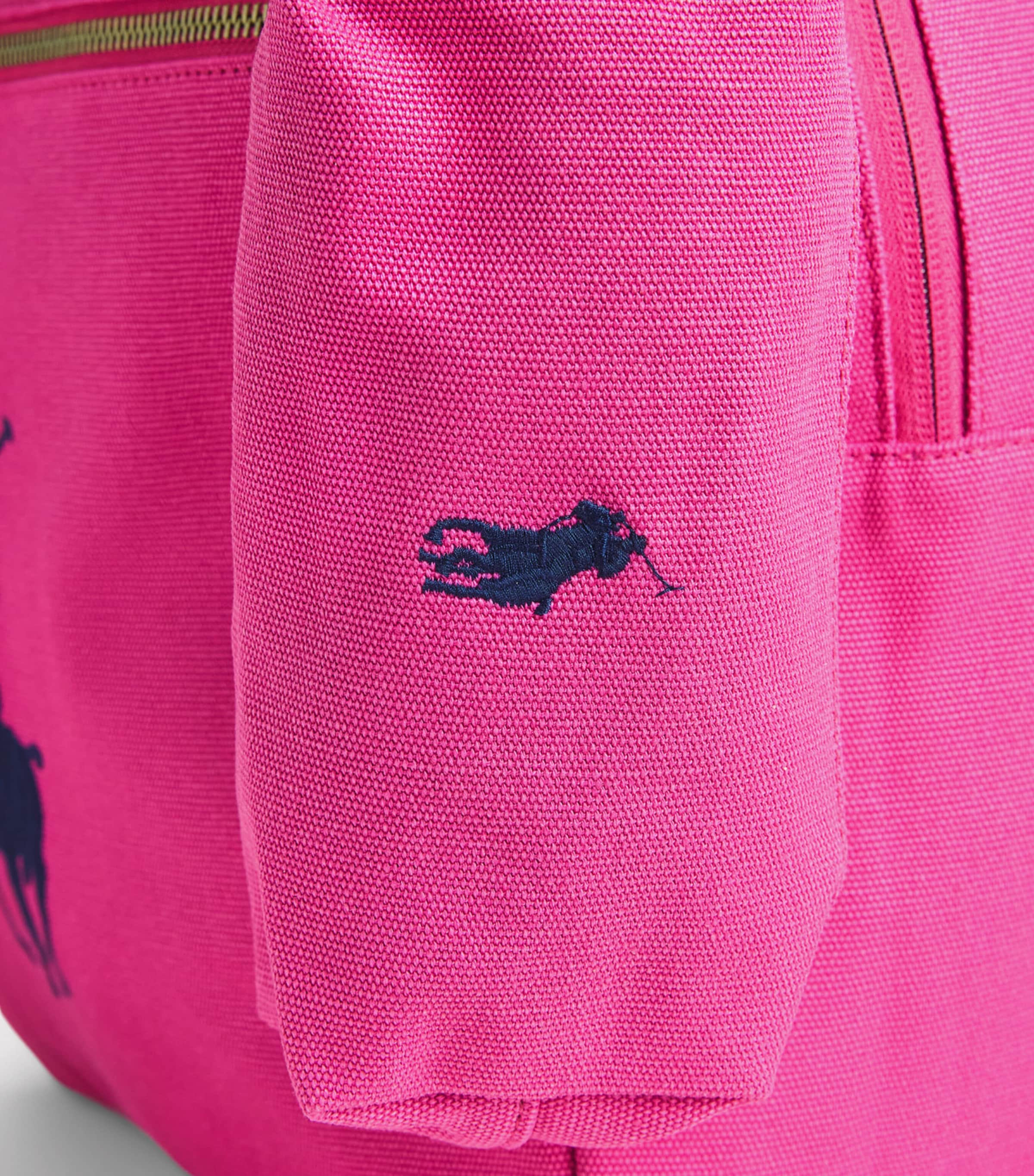 Ralph Lauren Kids Canvas Polo Pony Backpack Preppy Pink Image 4