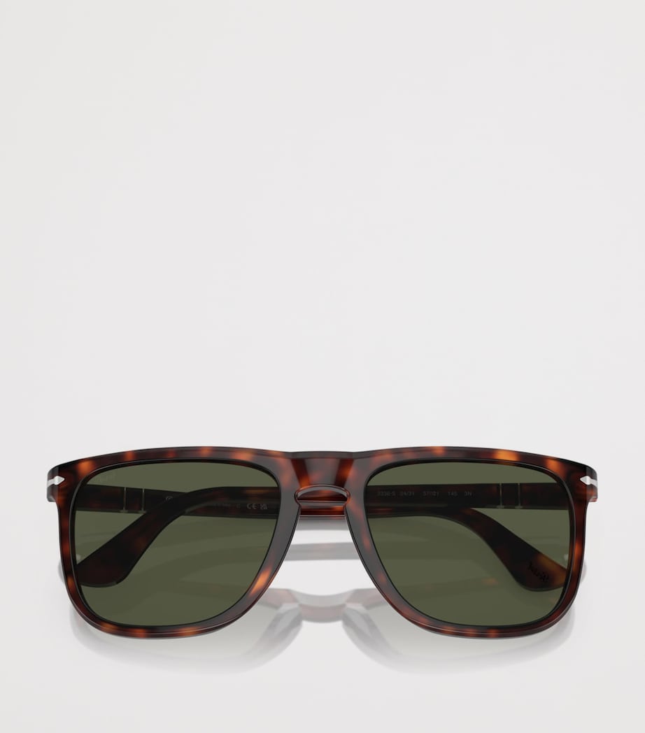 Persol Square Pilot Sunglasses Brown Image 5