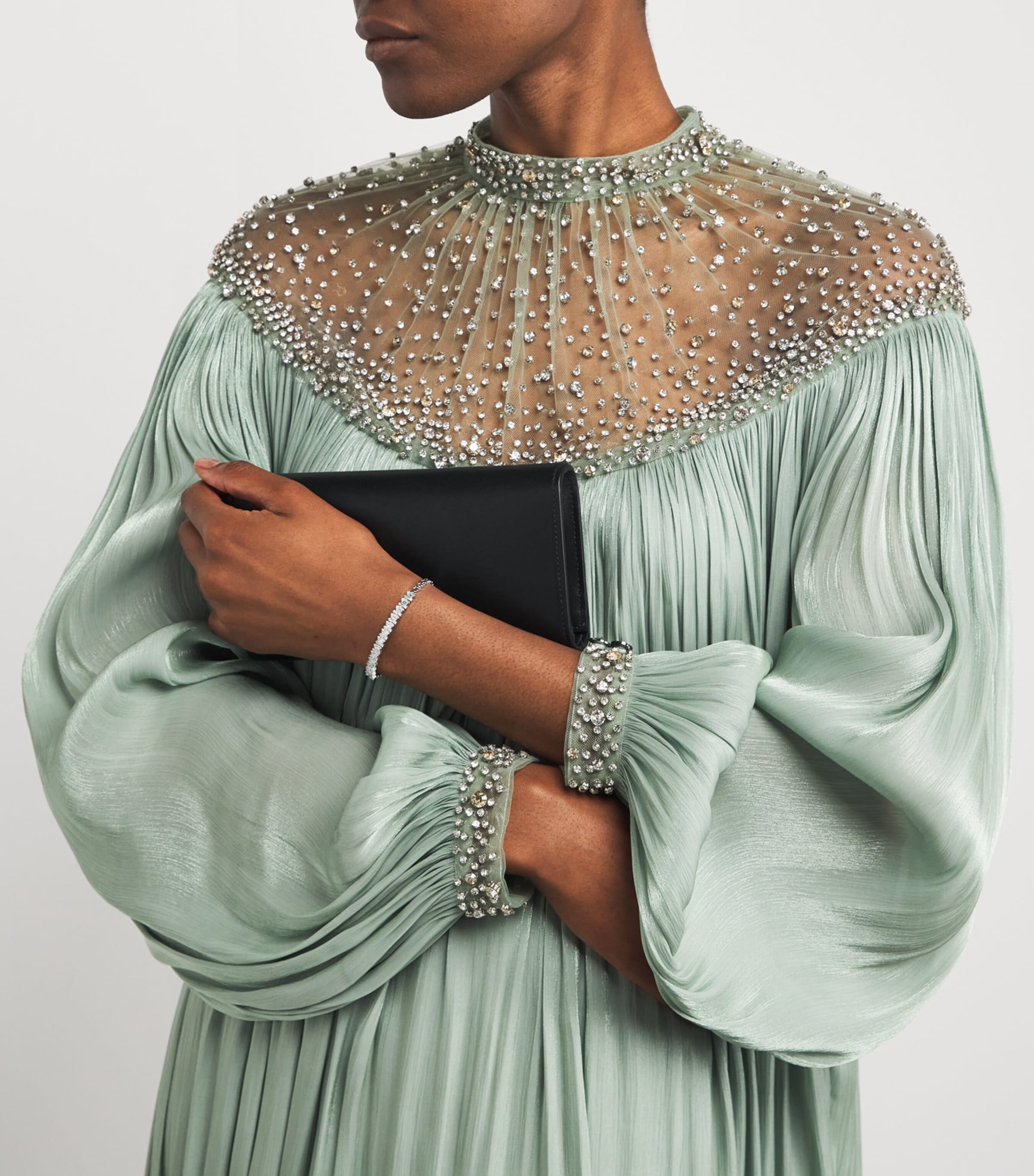 Small White Gold and Diamond Classic Fireworks Bangle 18K WG/WD Image 2