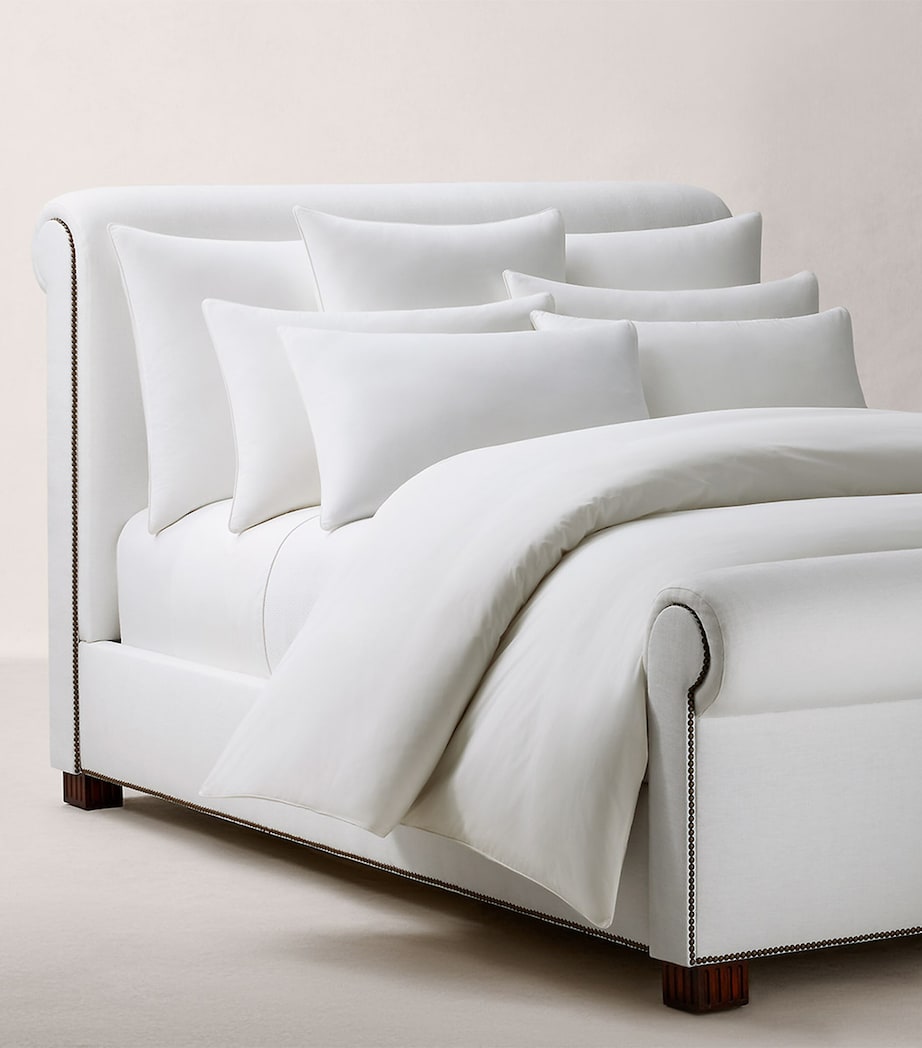 Polo Player Super King Fitted Sheet (180cm x 200cm) WHITE Image 4