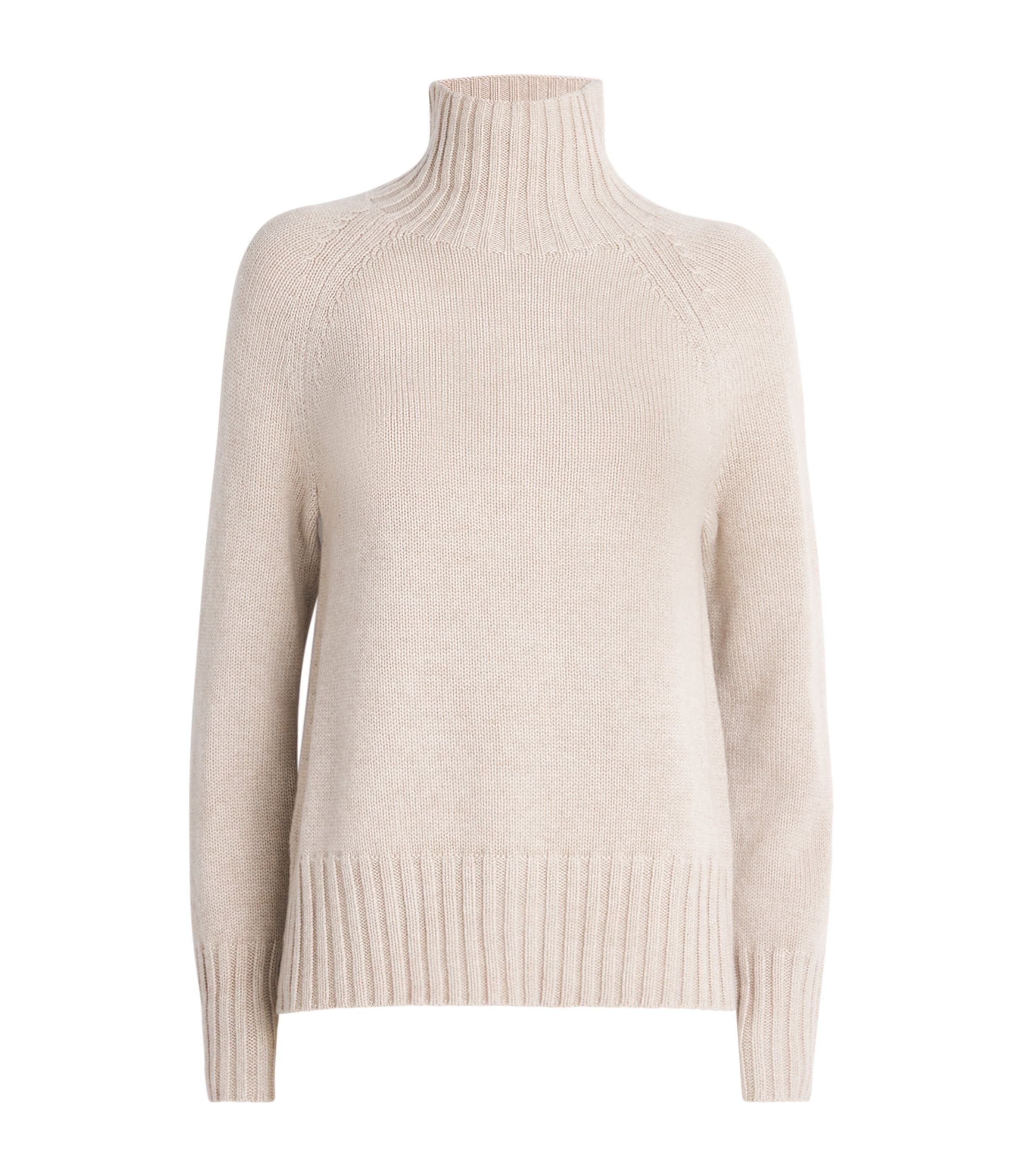 Max Mara Wool-cashmere Rollneck Sweater In Neutral