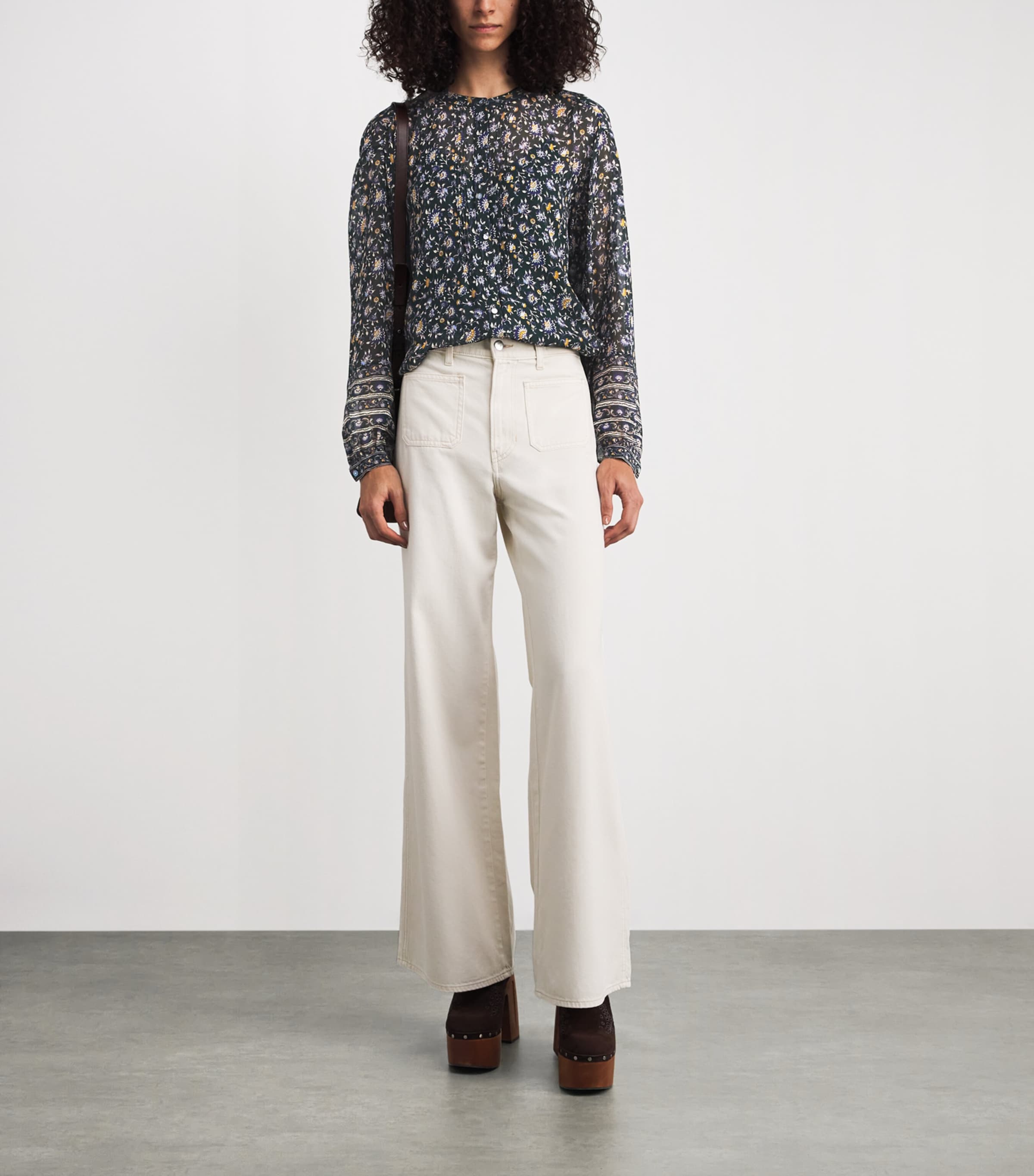 Silk Lollie Blouse G0714 HNTER GRN MLTI Image 2