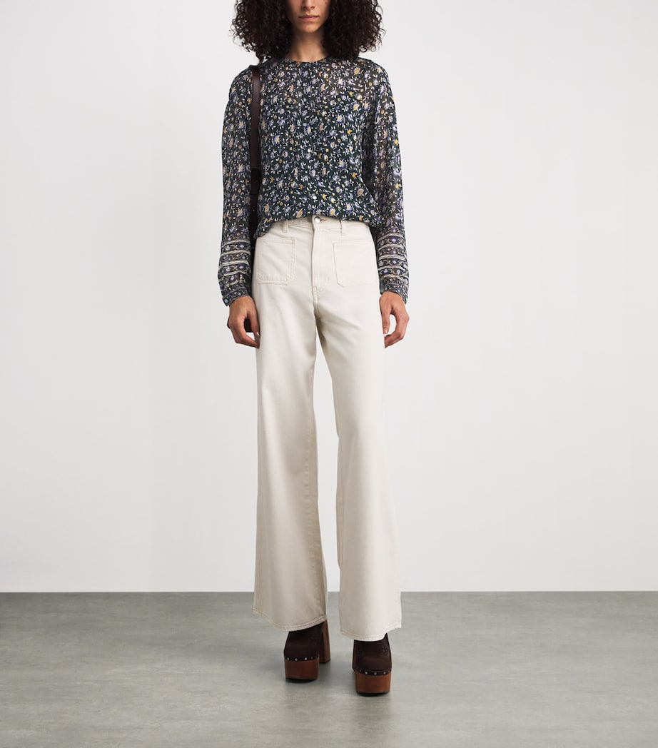 Silk Lollie Blouse G0714 HNTER GRN MLTI Image 2