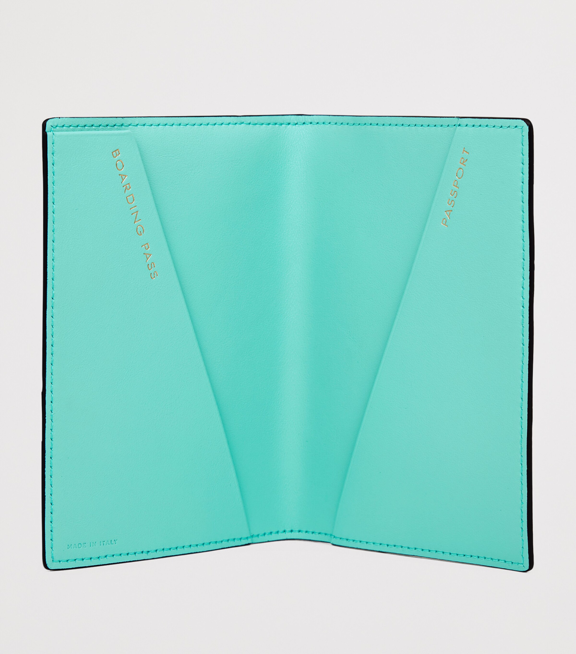 Smythson Panama Leather Stickers Passport Cover N Blue Image 2
