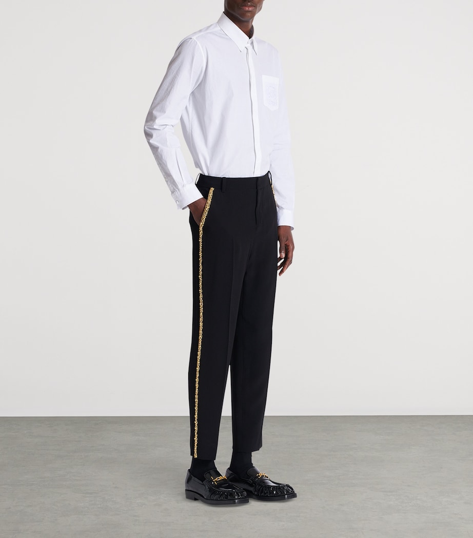 Embellished Slim Tailored Trousers EAD NOIR/OR Image 5