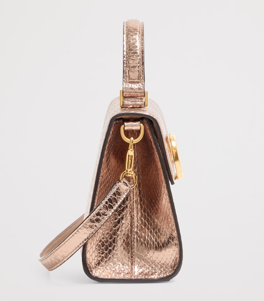 Valentino Garavani Small Snakeskin VSLING Top-Handle Bag Image 4