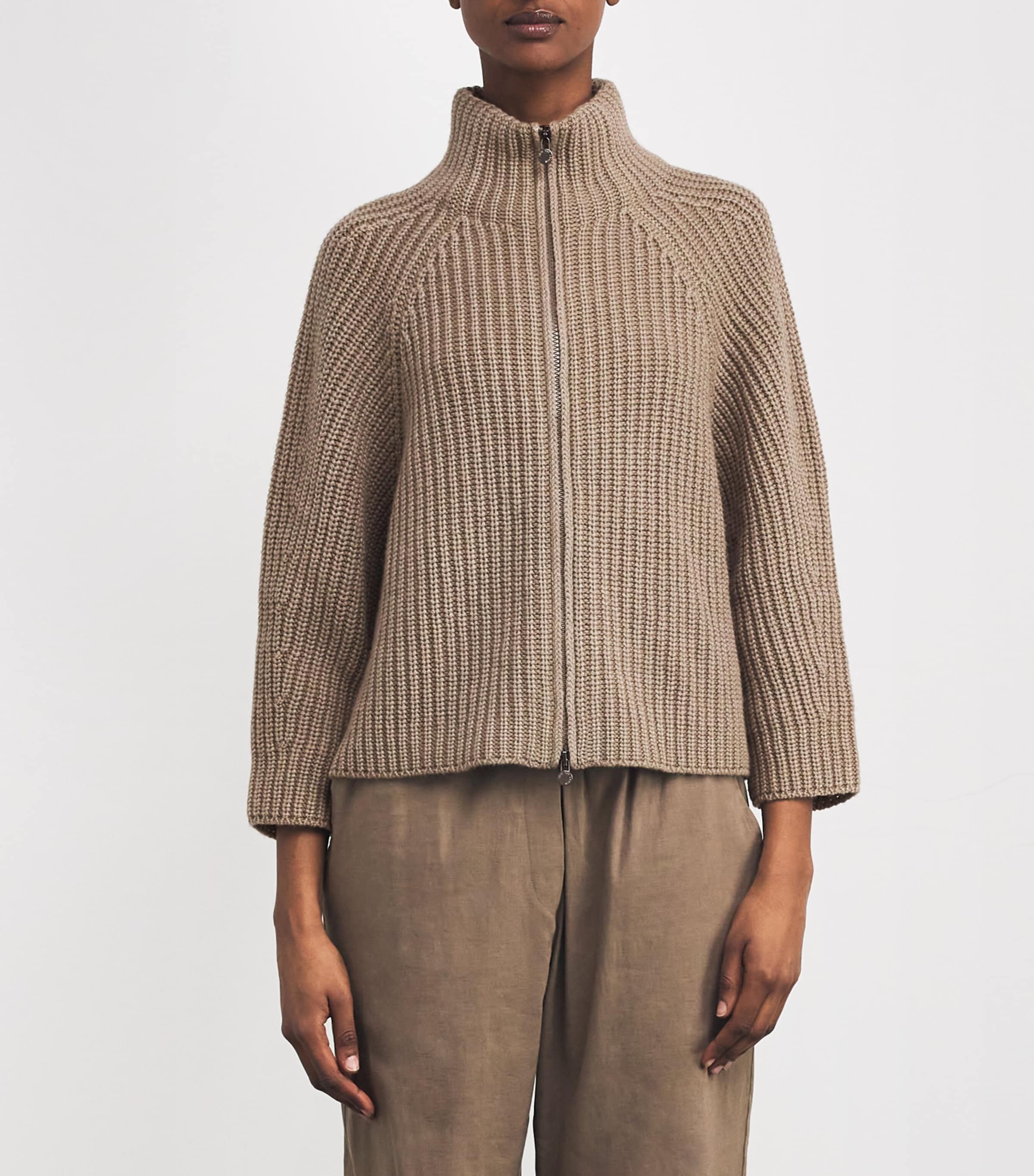 Cashmere Fallou Cardigan 2340S ALMOND SW Image 3