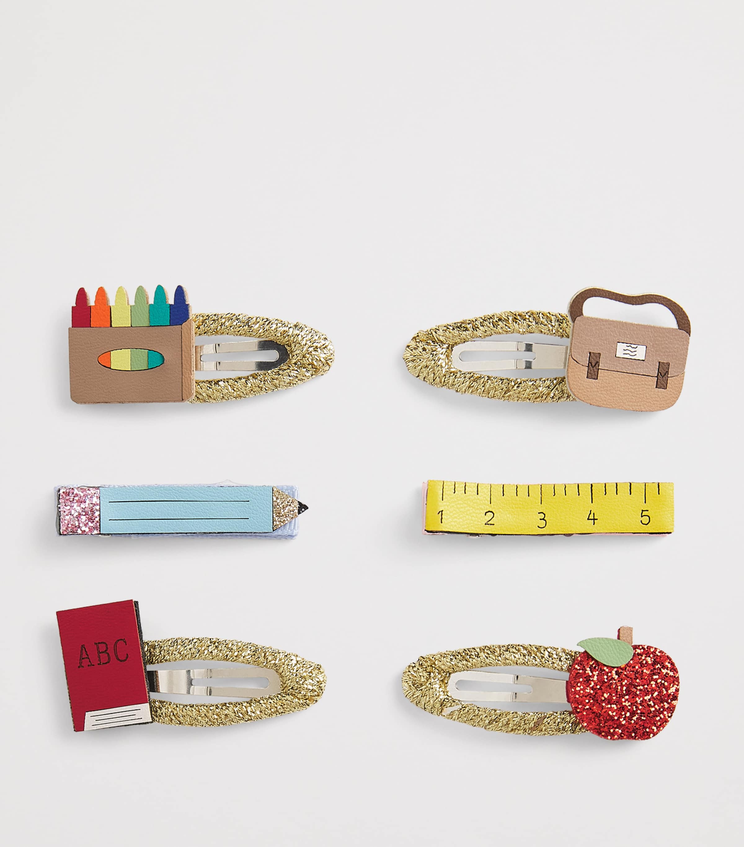 Rockahula Rock School Days Hair Clips (Pack of 6) Image 2