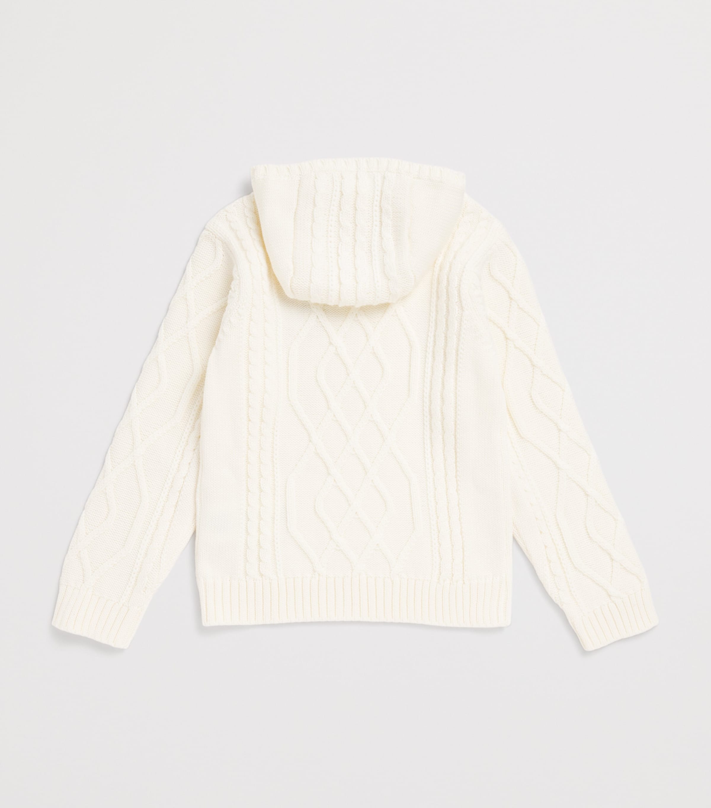 Cable-Knit Hoodie (2-16 Years) 101IVORY Image 2