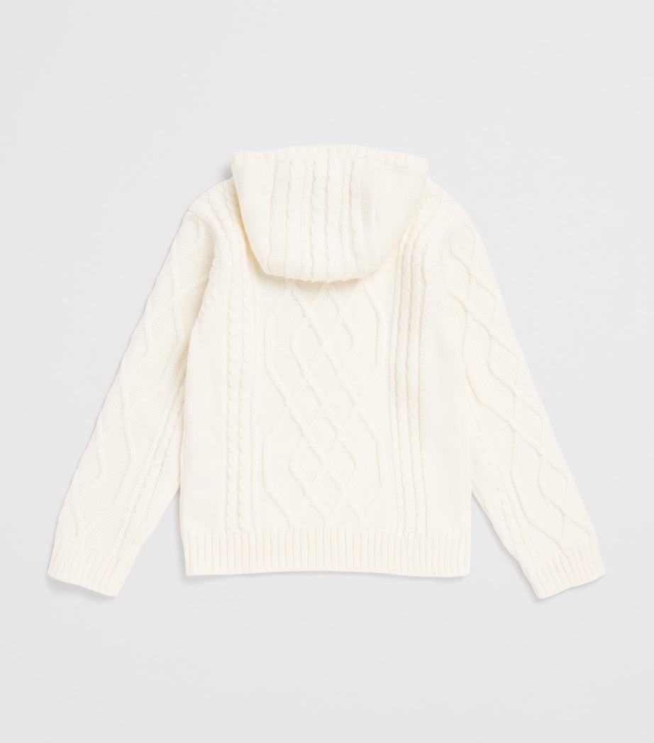 Cable-Knit Hoodie (2-16 Years) 101IVORY Image 2