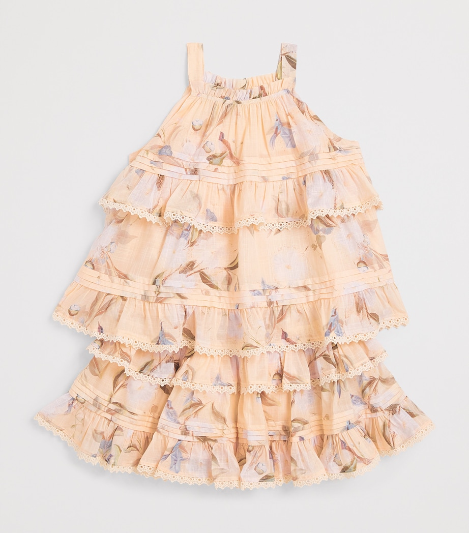 Cotton Cascadian Frill Skirt (2-12 Years) CREAM FLORAL Image 3