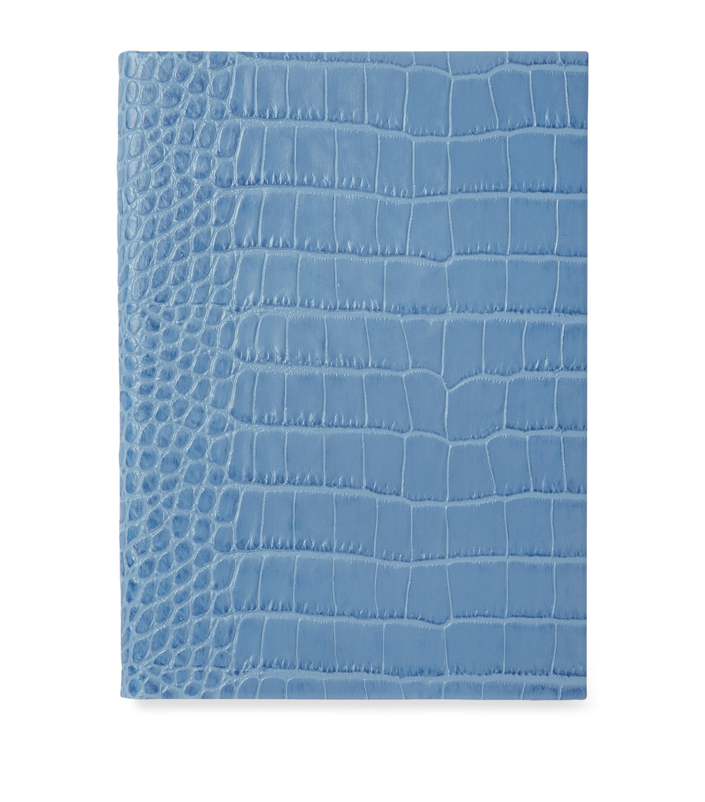 Croc-Embossed Mara Leather Soho Notebook NILE BLUE Image 1
