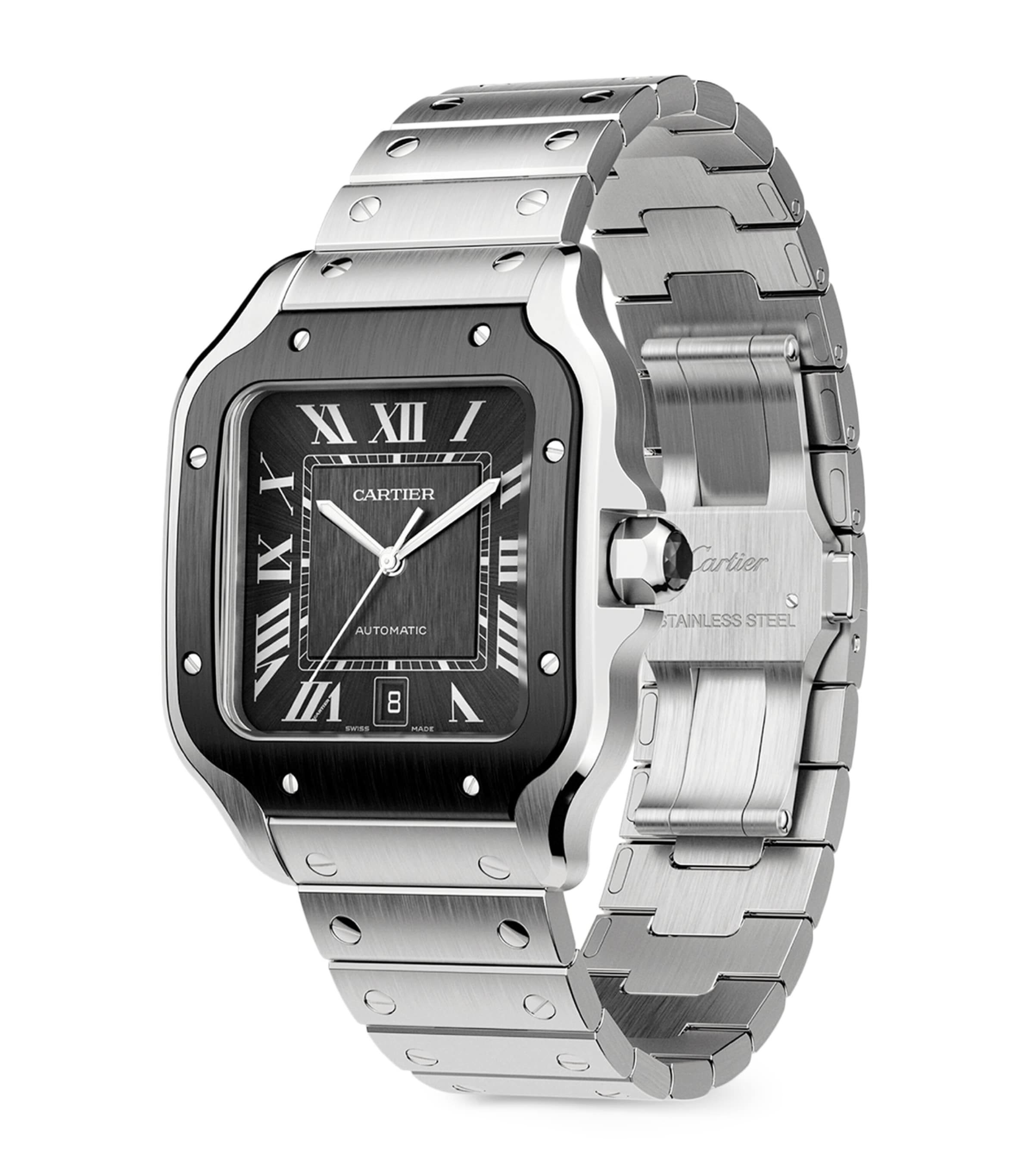 Steel ADLC Santos de Cartier Watch 39.8mm GREY Image 3