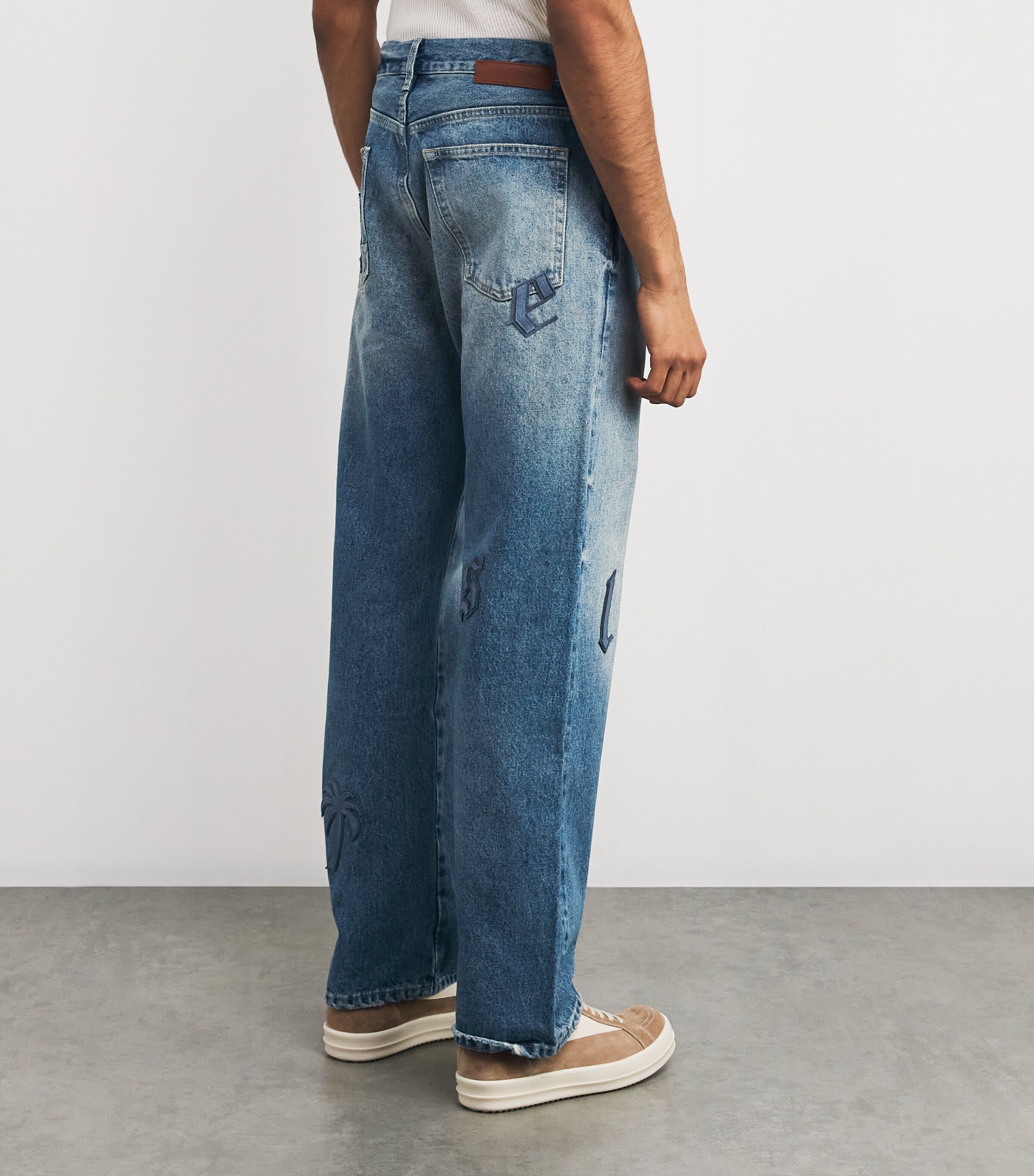 Logo Patch Baggy Jeans LIGHT BLUE Image 4