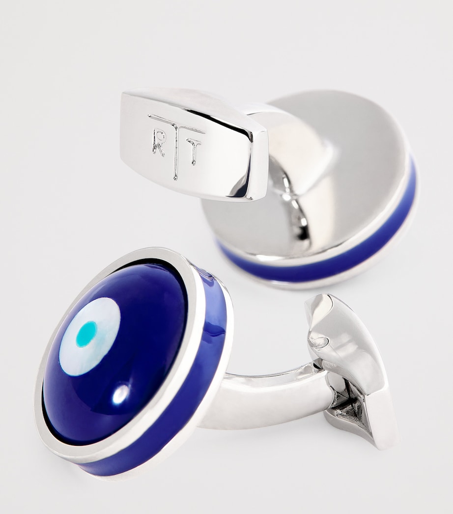 Milos Evil Eye Cufflinks BLUE Image 6