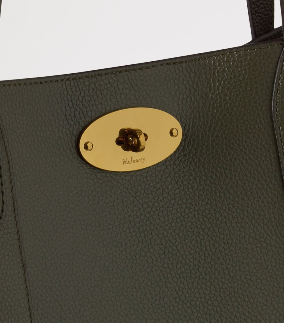 Small Leather Bayswater Tote Bag JUNIPER GREEN Image 4