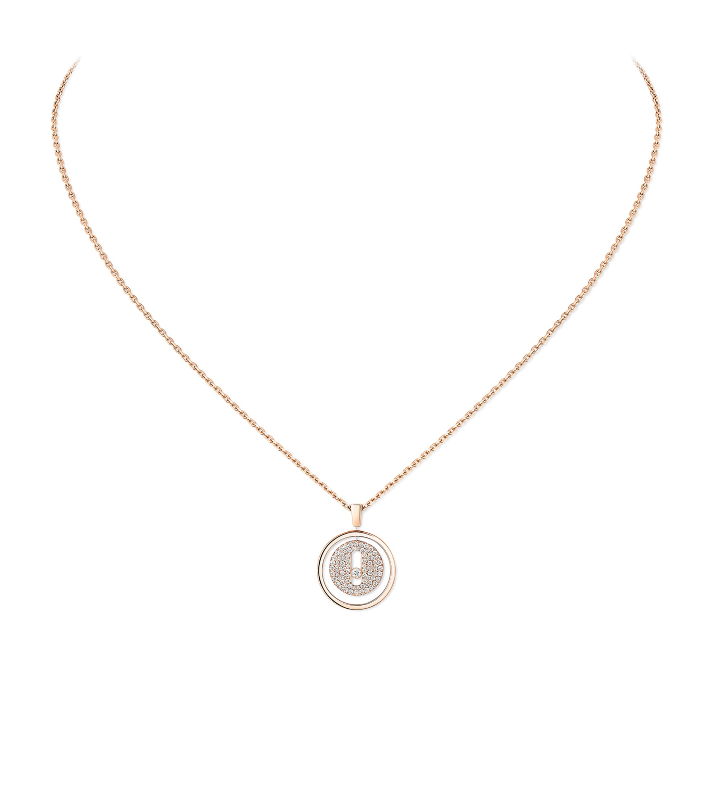 Messika Lucky Move Rose Gold and Diamond Necklace (0.24ct) Pink Gold Image 1