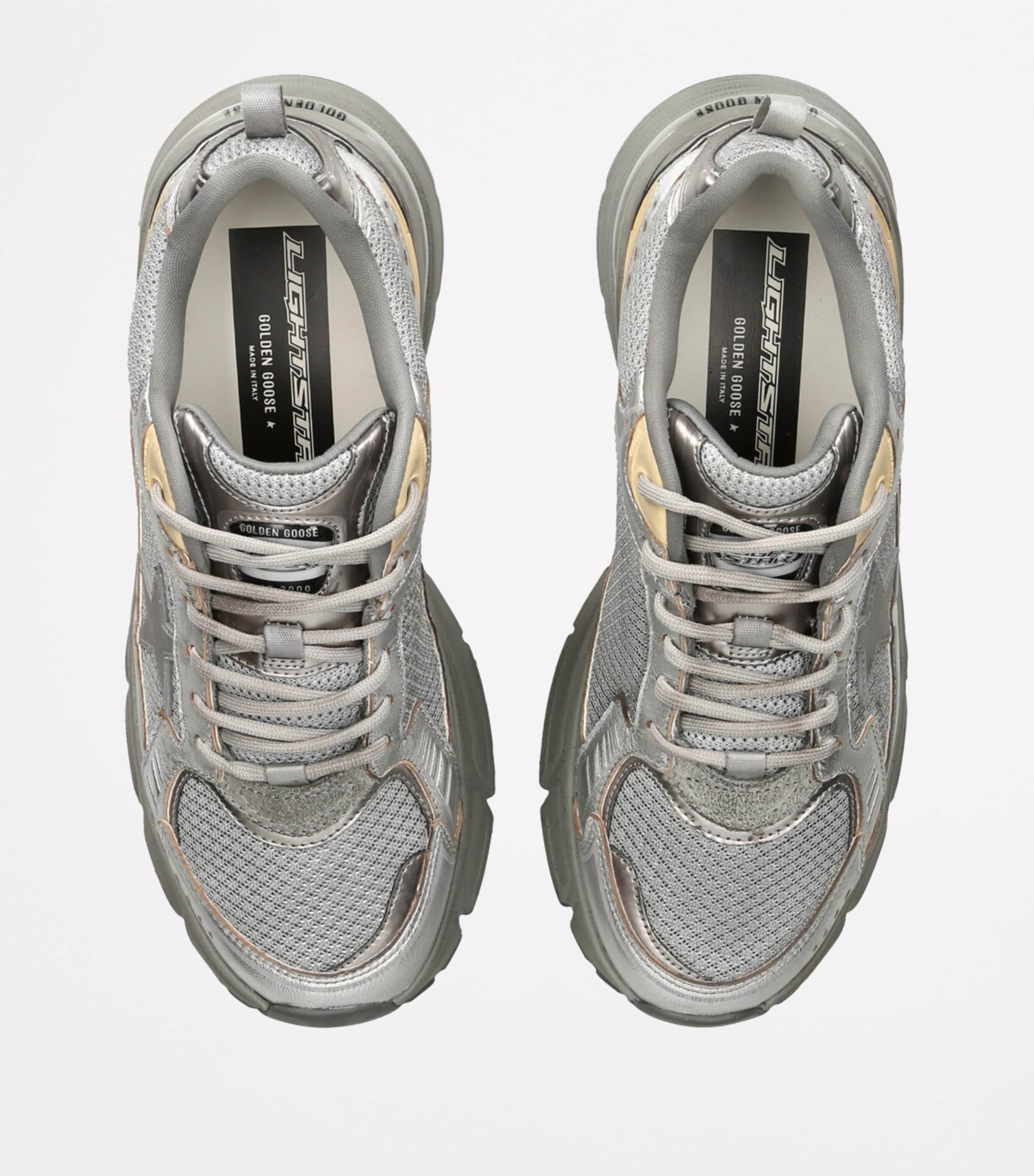 Leather Lightstar Low-Top Sneakers SILVER COM Image 4