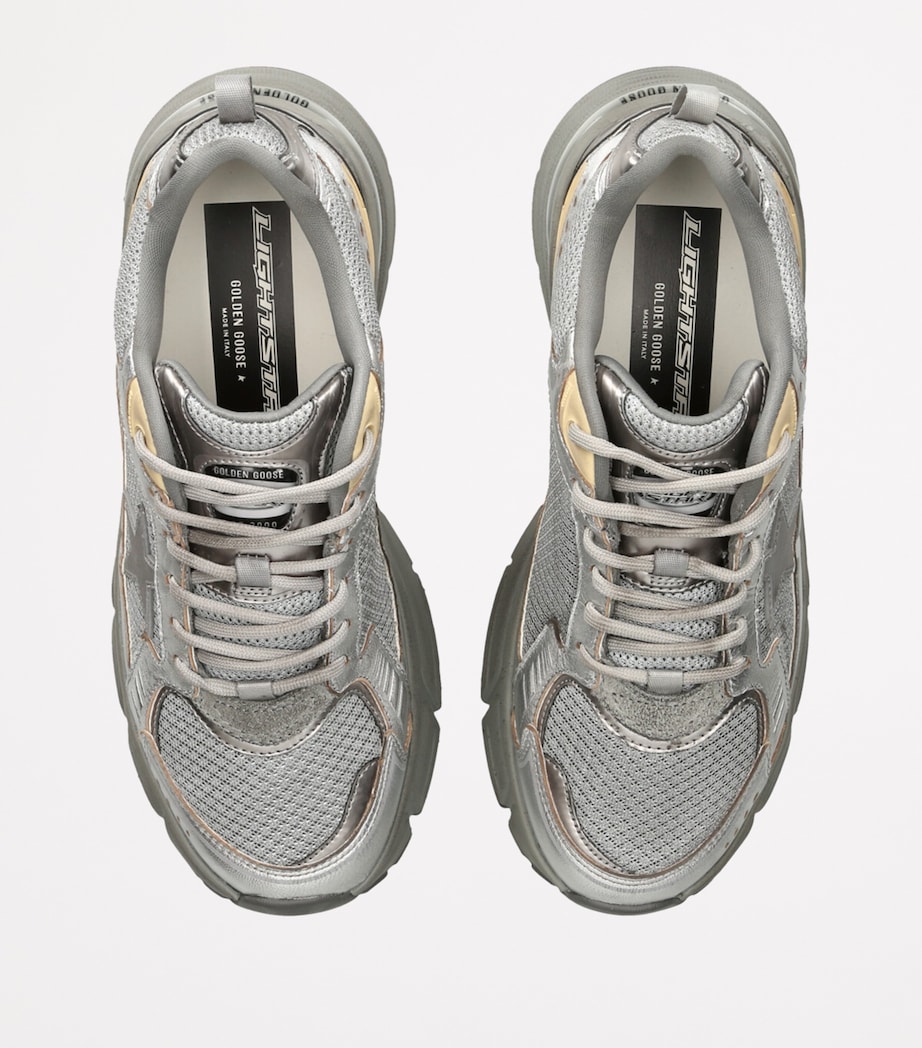 Leather Lightstar Low-Top Sneakers SILVER COM Image 4