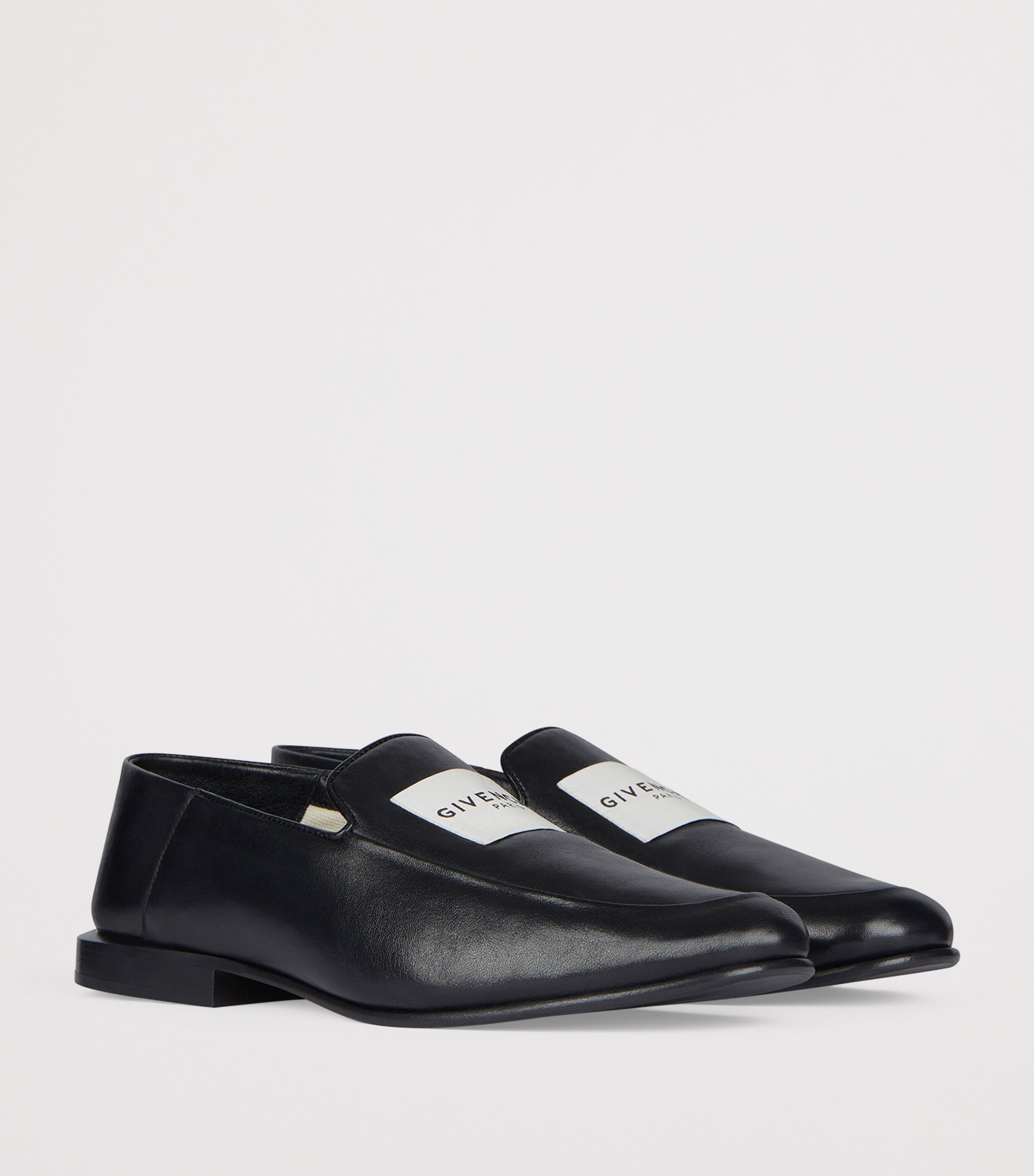 Lamb Skin Label Loafers BLACK Image 2