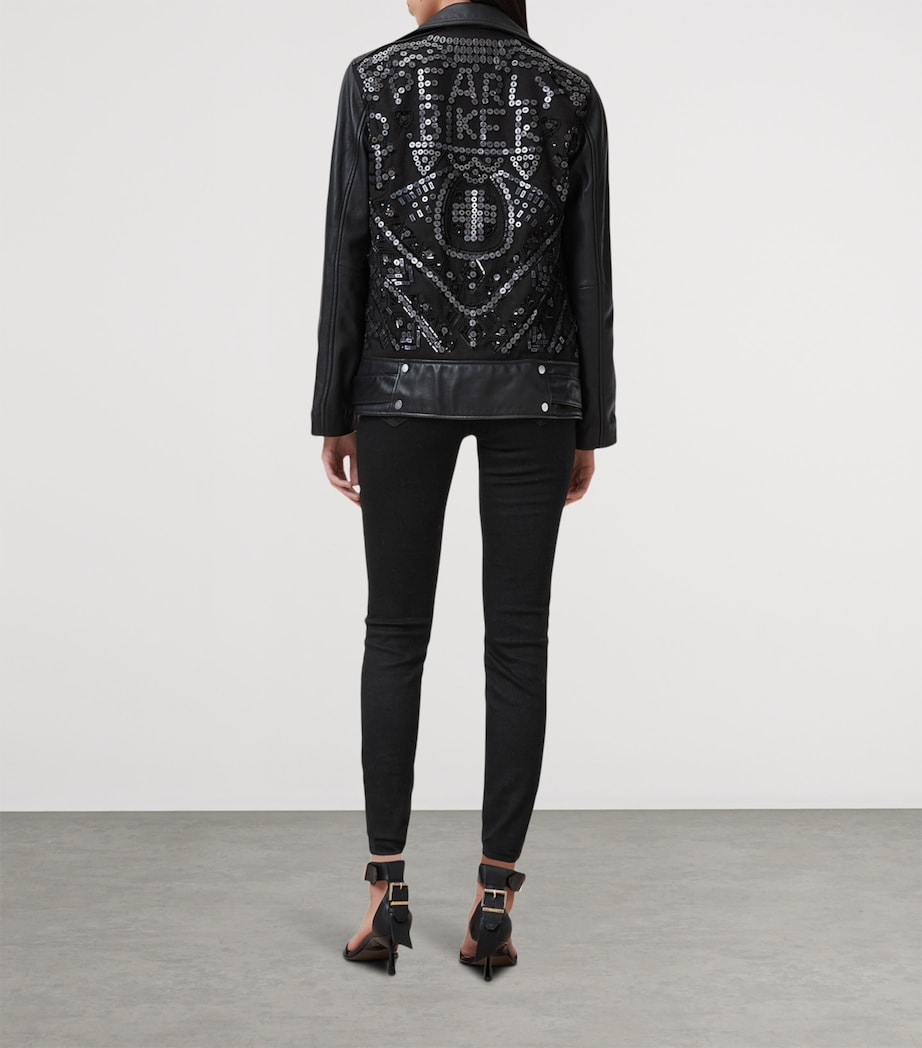AllSaints Womens Miller Size Me Skinny Jeans Black Image 3