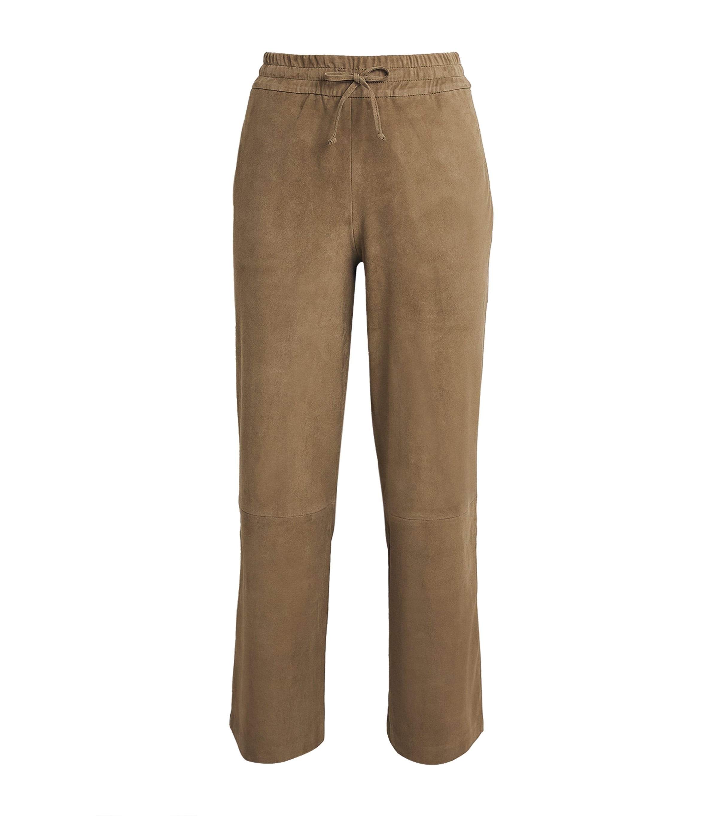 Arma Womens Suede Blair Straight Trousers Olive Image 1