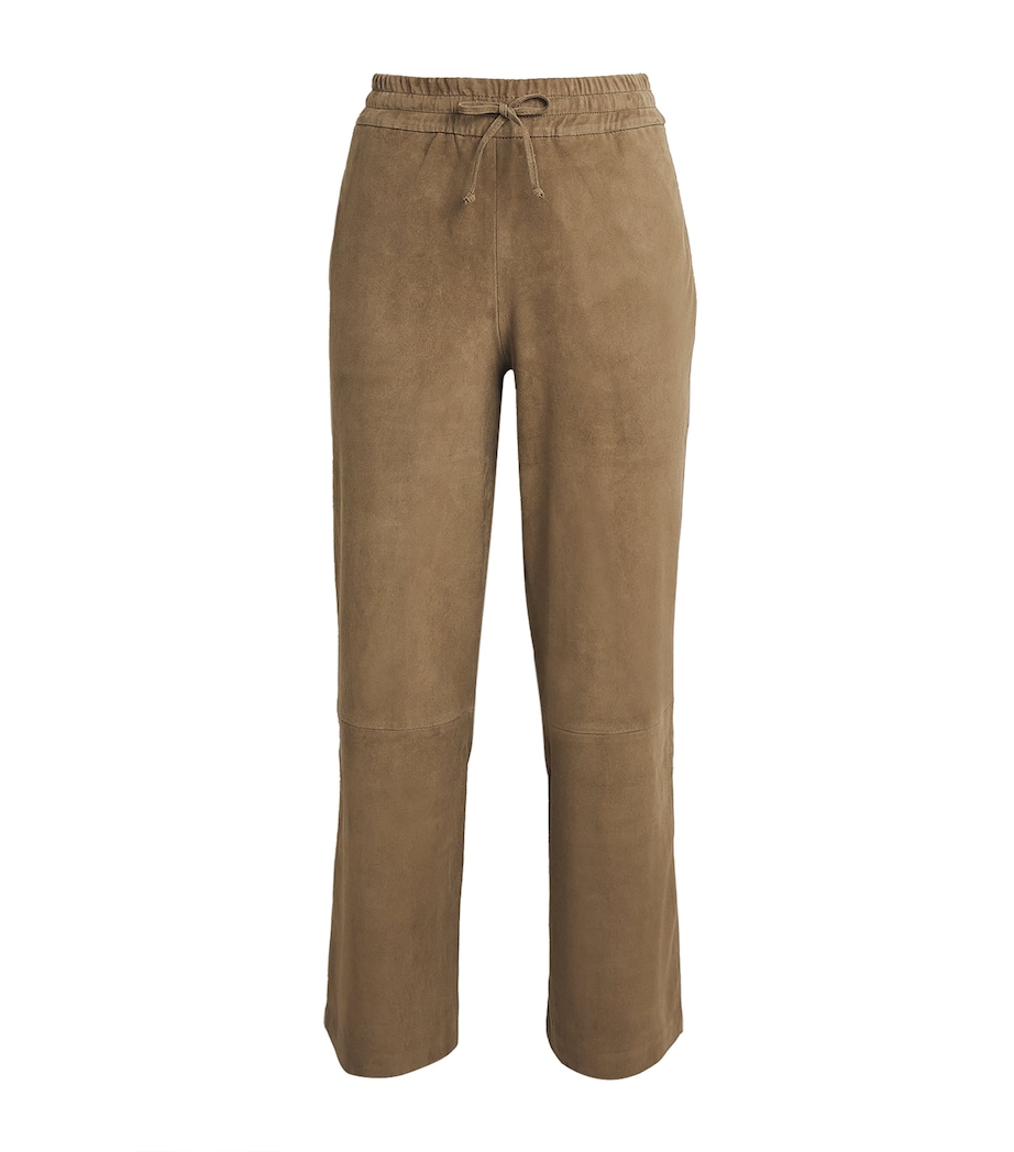 Arma Womens Suede Blair Straight Trousers Olive Image 1