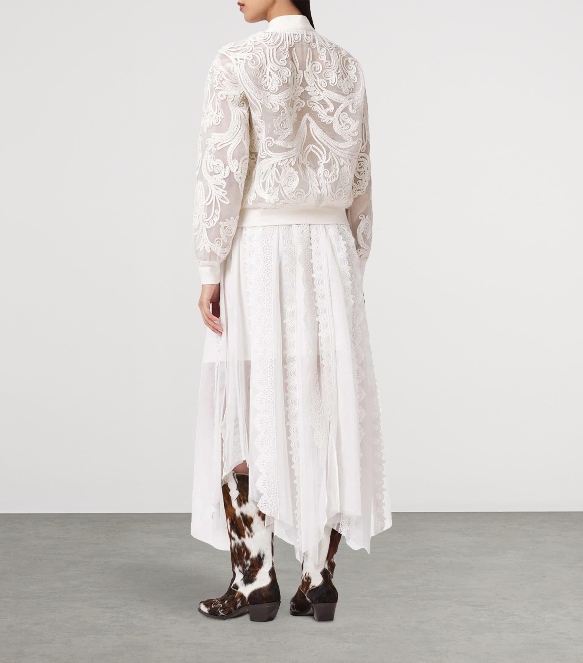 AllSaints Womens Vashtie Maxi Skirt Optic White Image 7