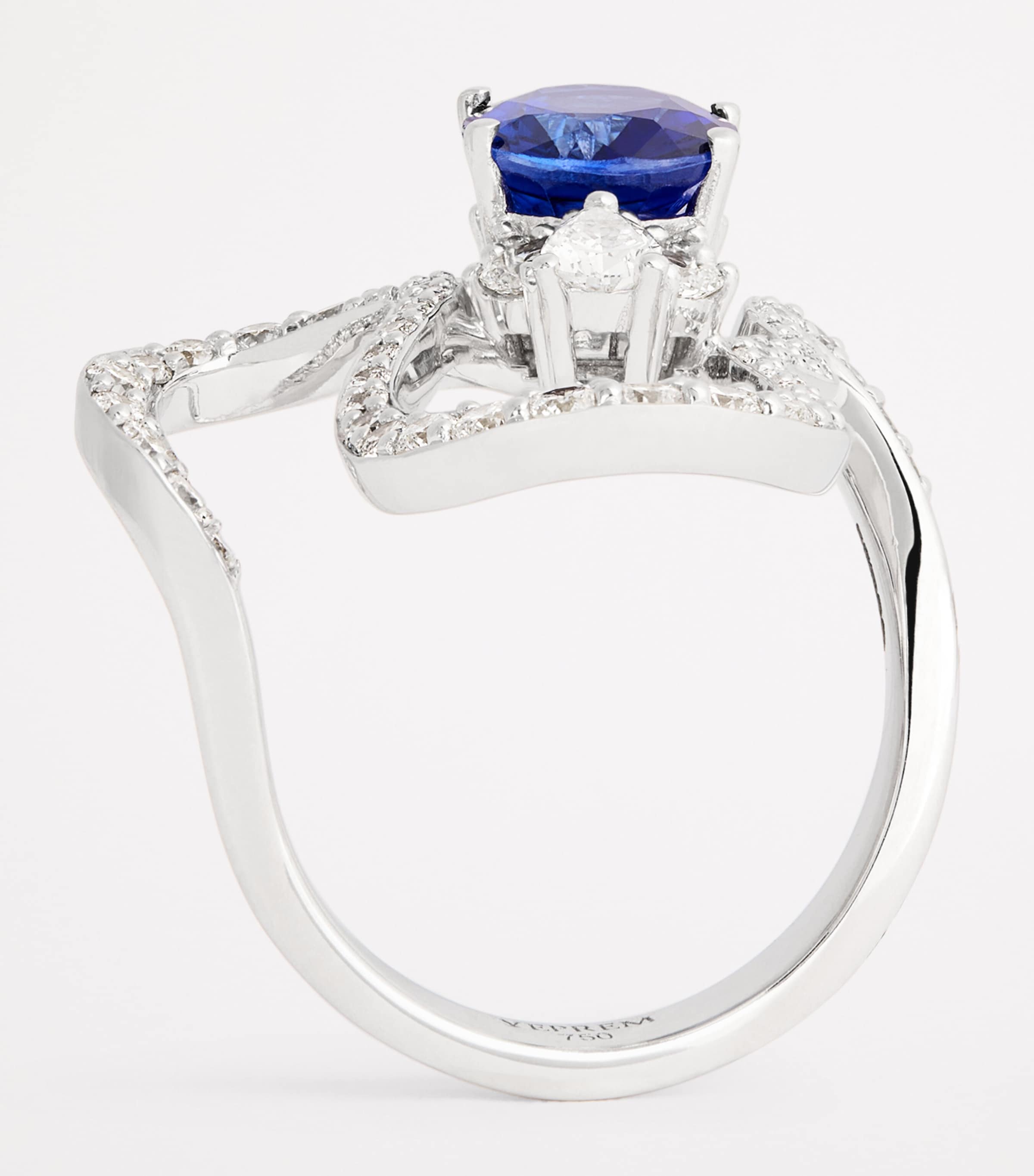 Yeprem White Gold, Diamond and Sapphire Reign Supreme Ring White Gold Image 3