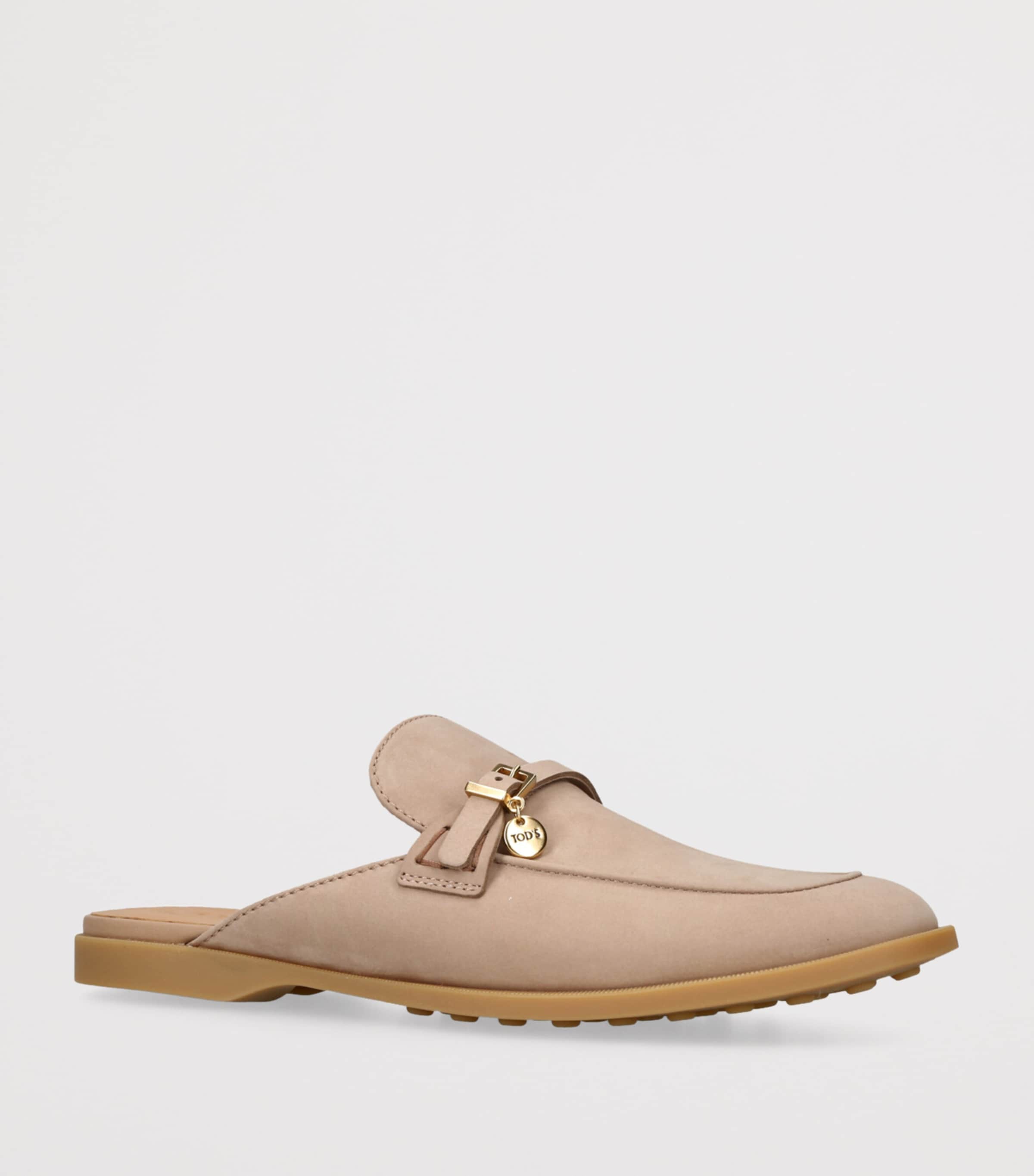 Tod's Suede Slippers Pale Pink Image 3