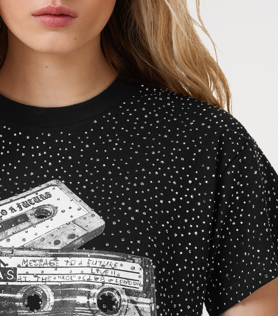 Reel Elle Embellished T-Shirt BLACK Image 6