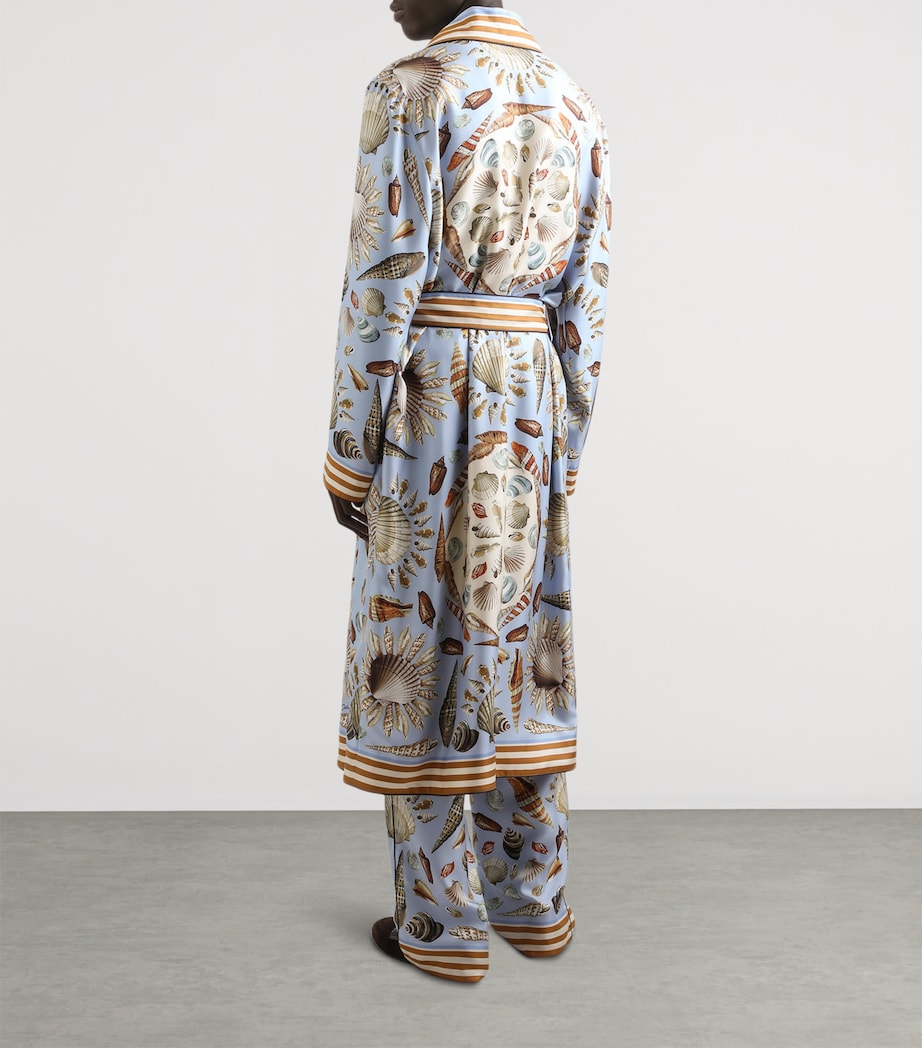 Silk Shell Print Trousers HC5PK-CONCHIGLI Image 3