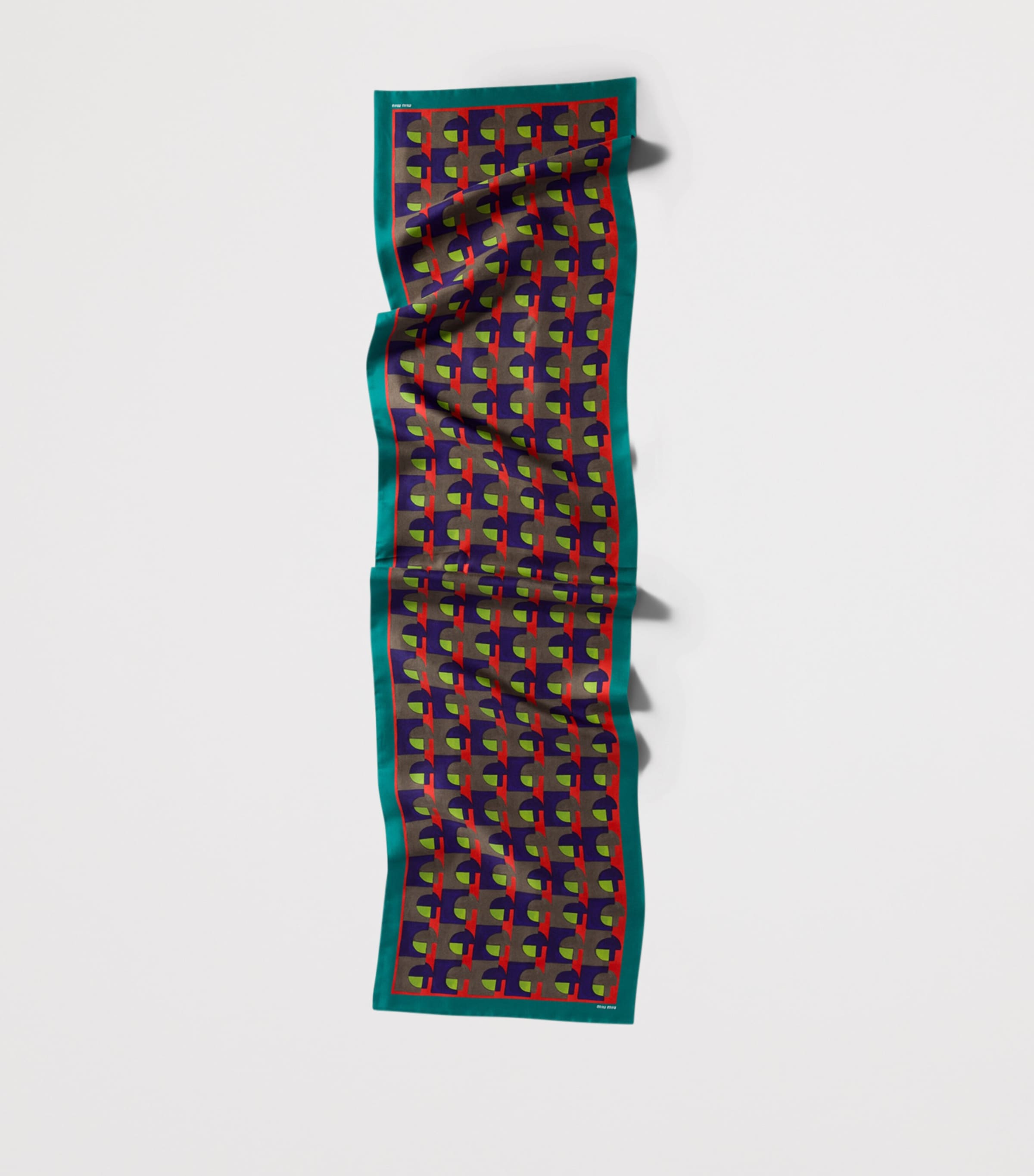 Miu Miu Silk Printed Scarf Image 3