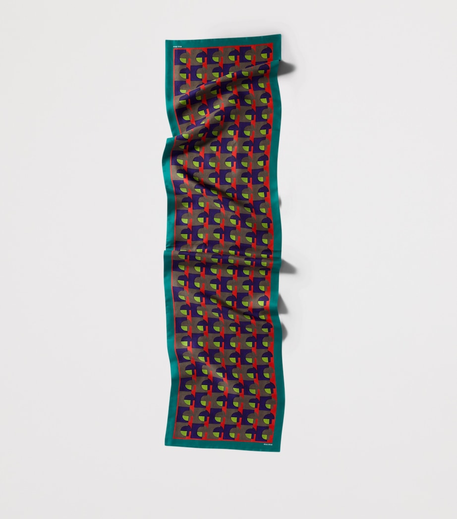 Miu Miu Silk Printed Scarf Image 3