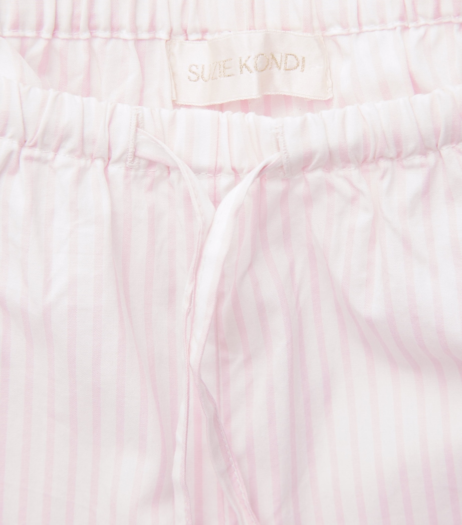 Suzie Kondi Womens Cotton Stripe Pan Trousers Blush Stripe Image 6