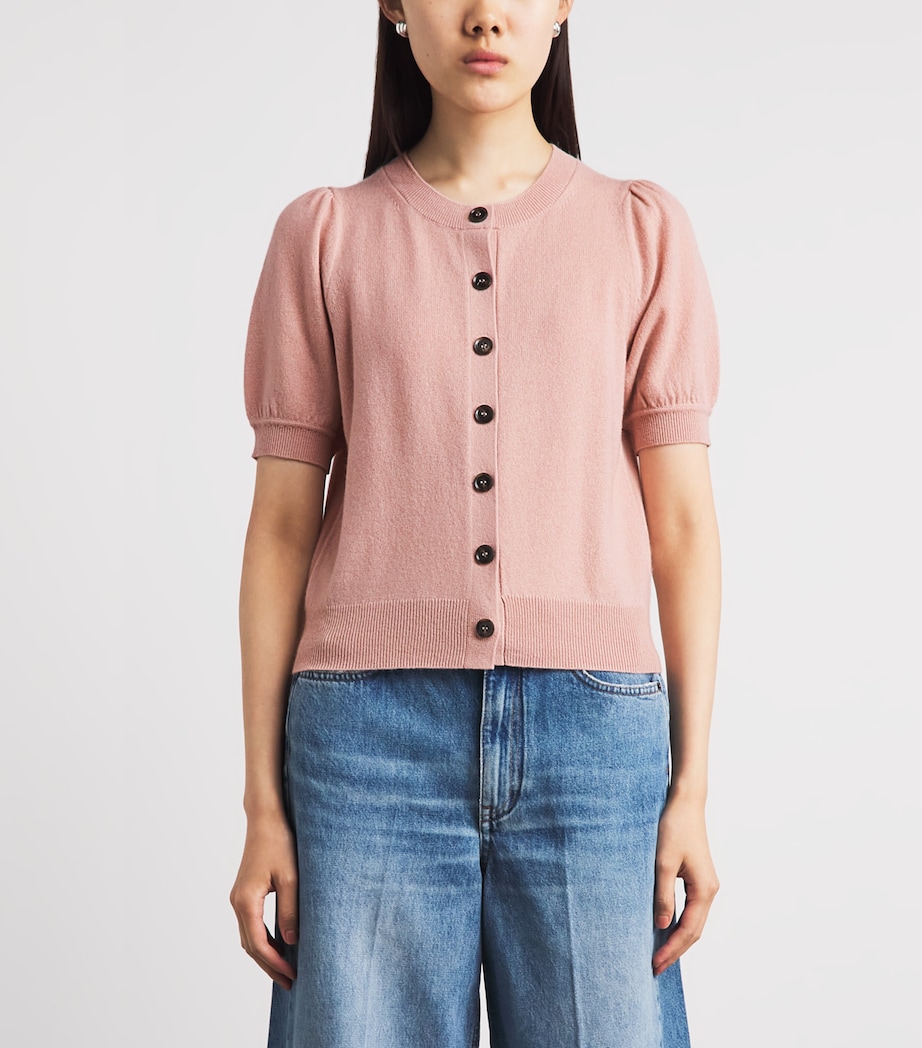 ME+EM Womens Cashmere Cardigan Pale Blush Image 4