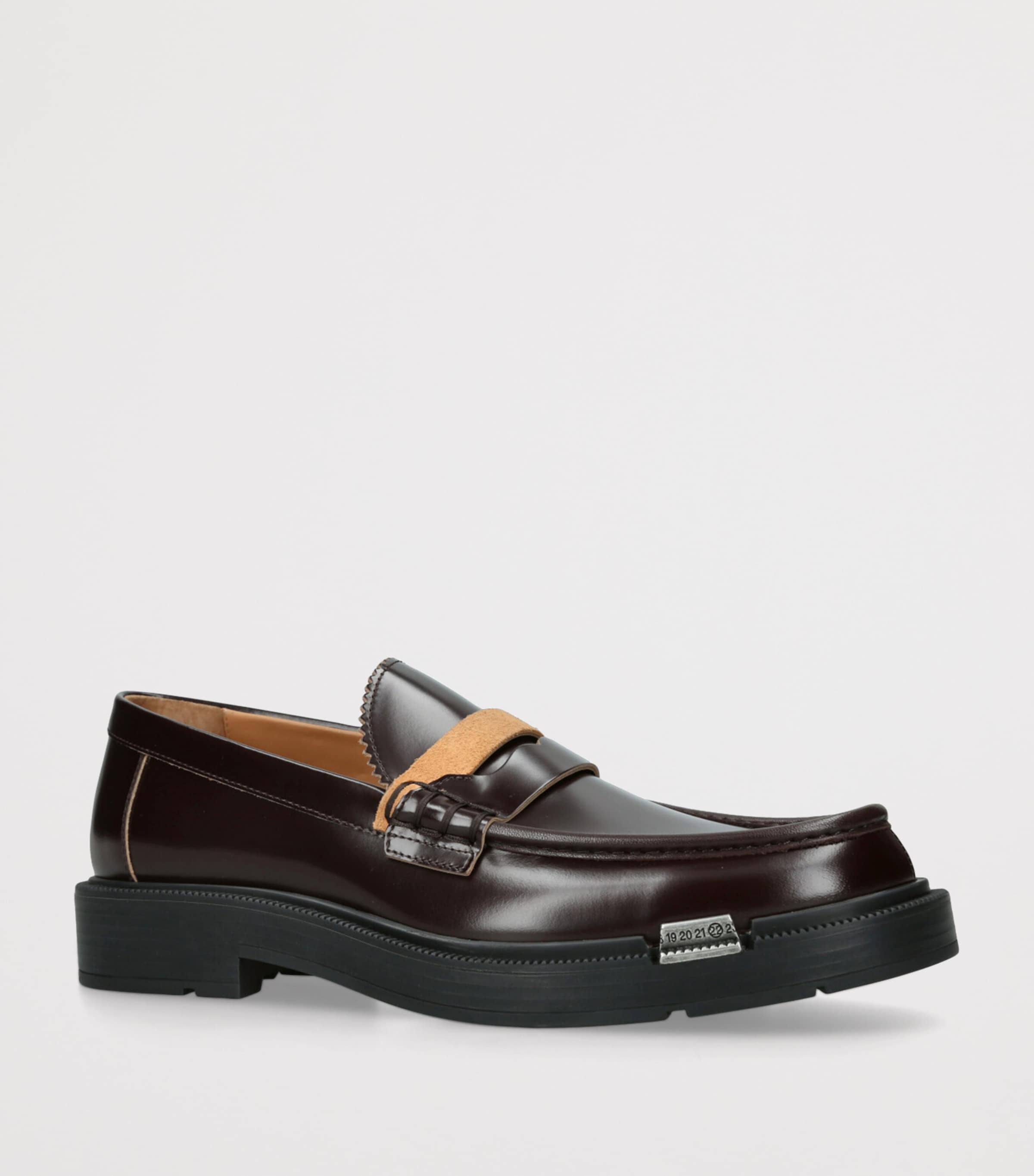 Maison Margiela Leather Décortiqué Loafers Dark Brown Image 3